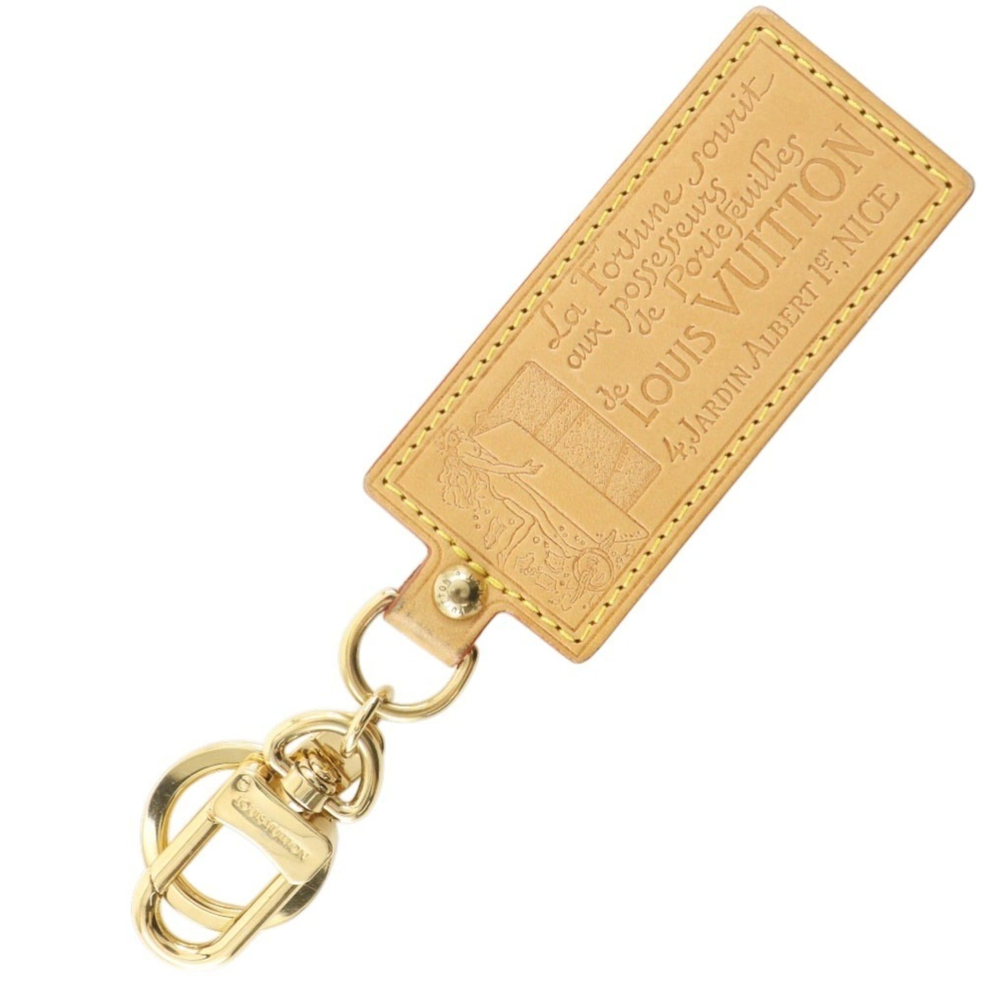 Louis Vuitton Louis Vuitton Porte Cle Fortune Keychain M85378, Natural Leather x Gold Plated, CT0075, Unisex Size ONE SIZE - 1 Thumbnail