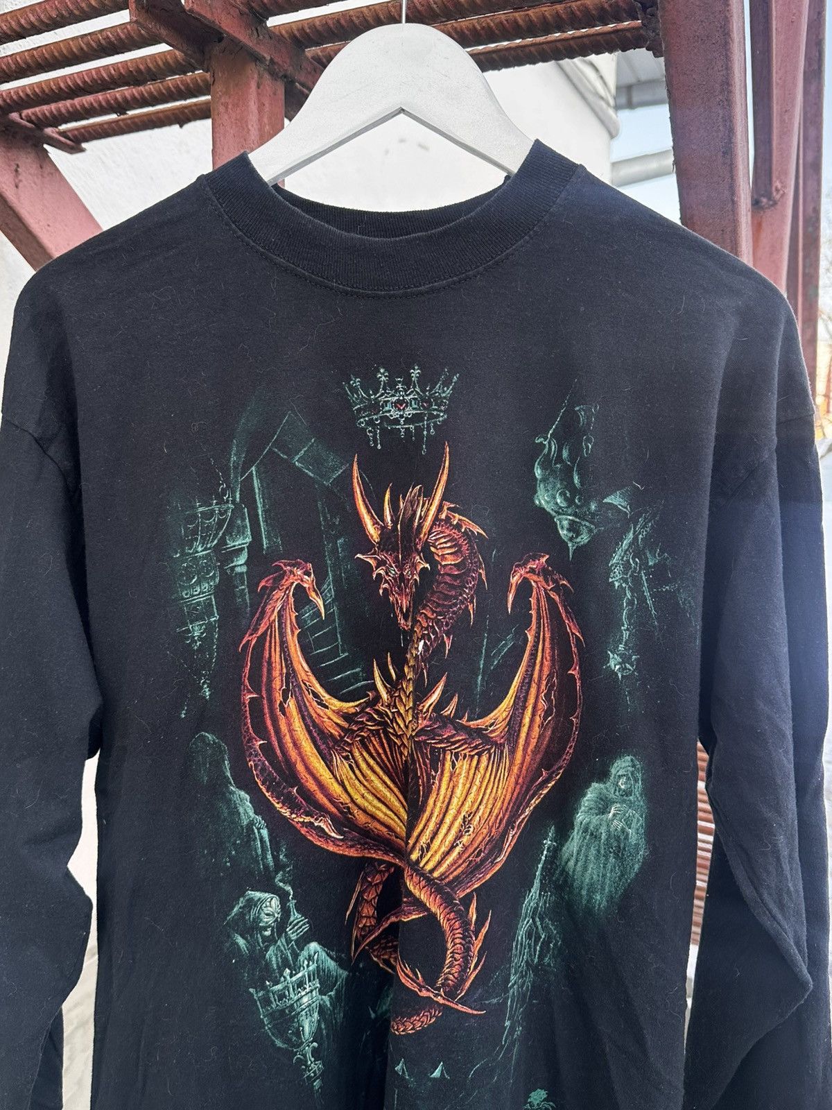 Vintage Vintage Alchemy Gothic “Wyverex Auctor” Dragon Longsleeve Size US L / EU 52-54 / 3 - 3 Thumbnail