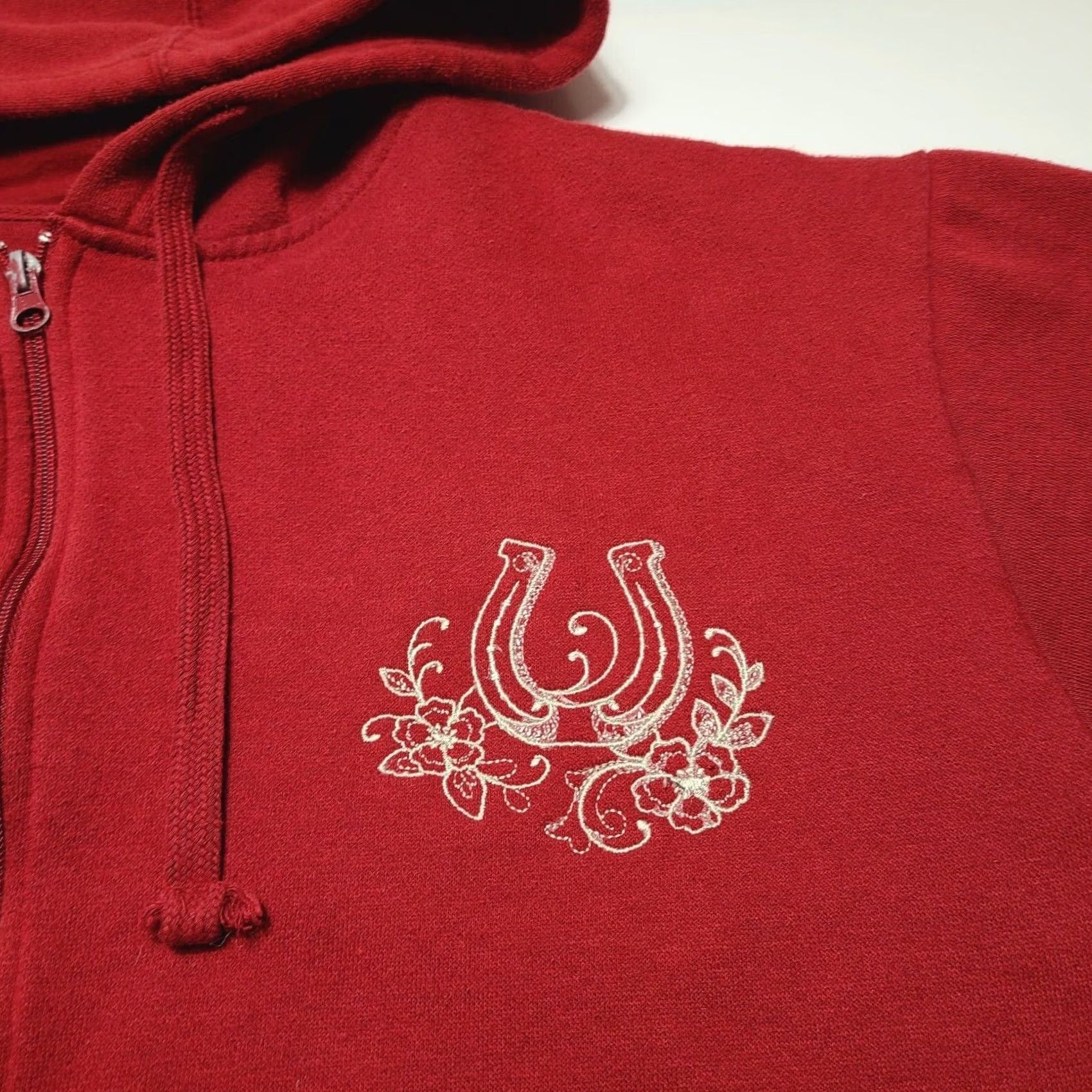 Realtree VINTAGE Realtree by Northern Outpost Full Zip Maroon Hoodie Women's Medium Embroidered Size M / US 6-8 / IT 42-44 - 5 Thumbnail