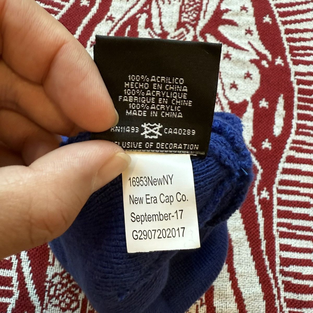 New Era × Supreme FW17 Supreme x New Era S logo Beanie Royal Blue Box Logo Size ONE SIZE - 5 Thumbnail