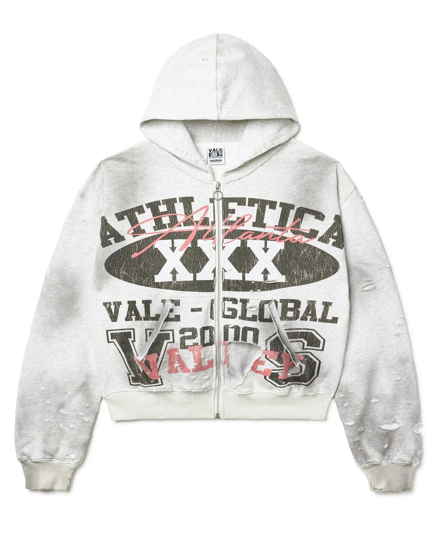 Vale Vale Forever Destroyer Grey Zip Up Hoodie Size US XL / EU 56 / 4 - 1 Preview