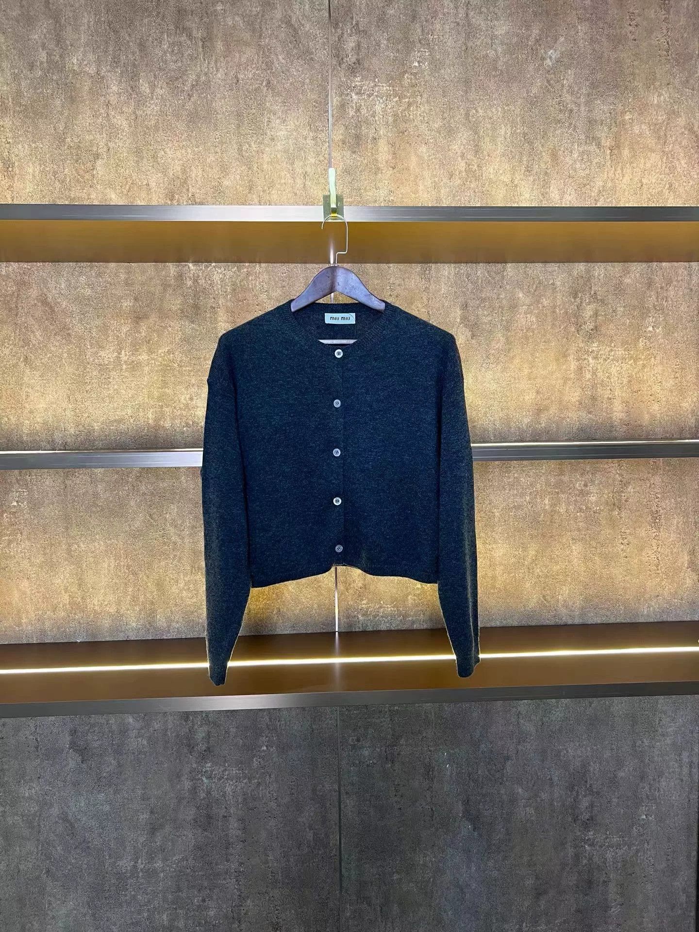 Miu Miu Miumiu Cashmere Slogan Cardigan Size L / US 10 / IT 46 - 1 Thumbnail
