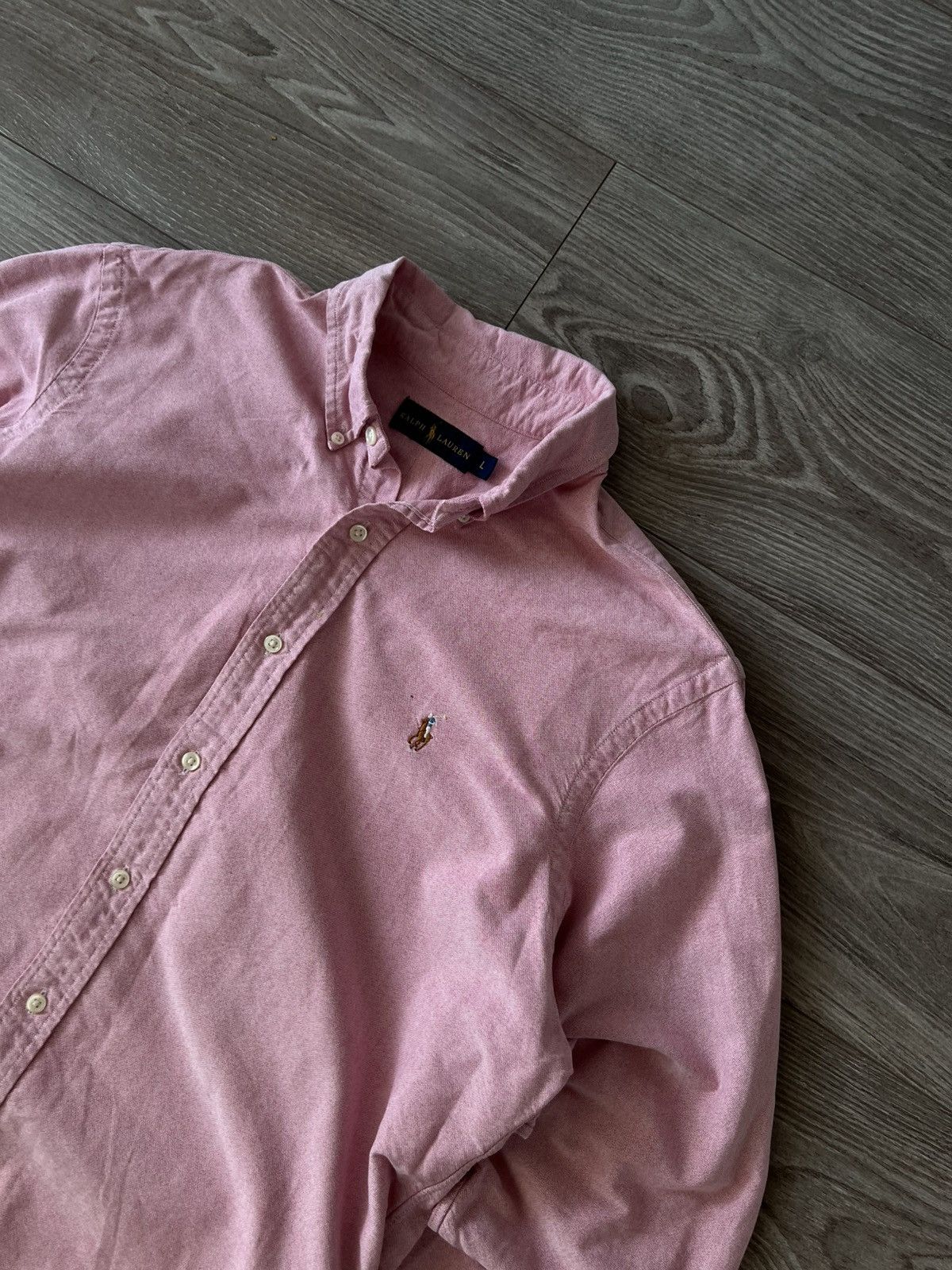 Polo Ralph Lauren × Ralph Lauren ‼️Polo Ralph Lauren RRL Coloured Logo Pink Luxury Shirt‼️ Size US L / EU 52-54 / 3 - 10 Thumbnail