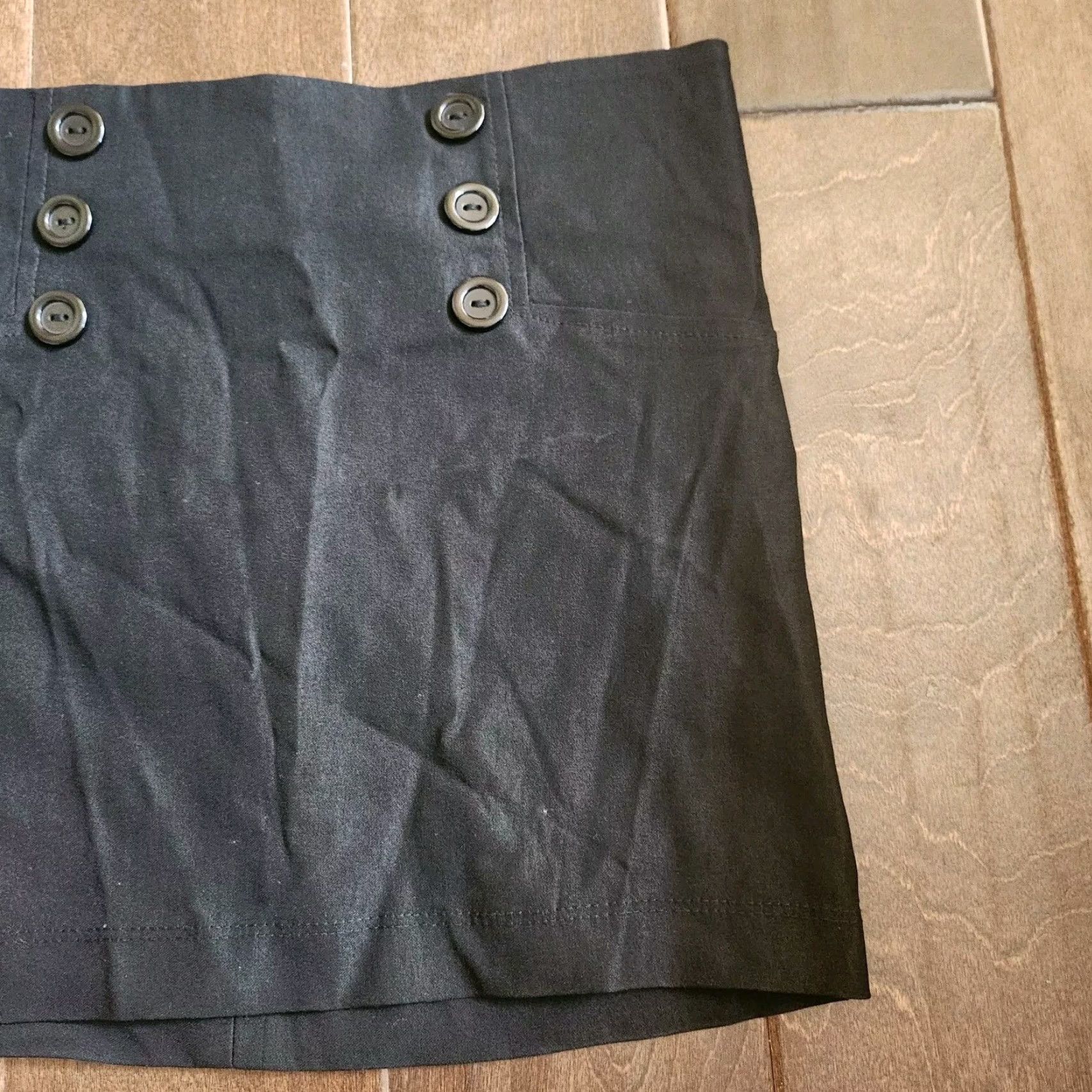 Vintage Windsor Skirt Black Solid Zip Short Straight & Pencil Women S Short Length Spring Summer Fall United States Size 28" / US 6 / IT 42 - 2 Thumbnail