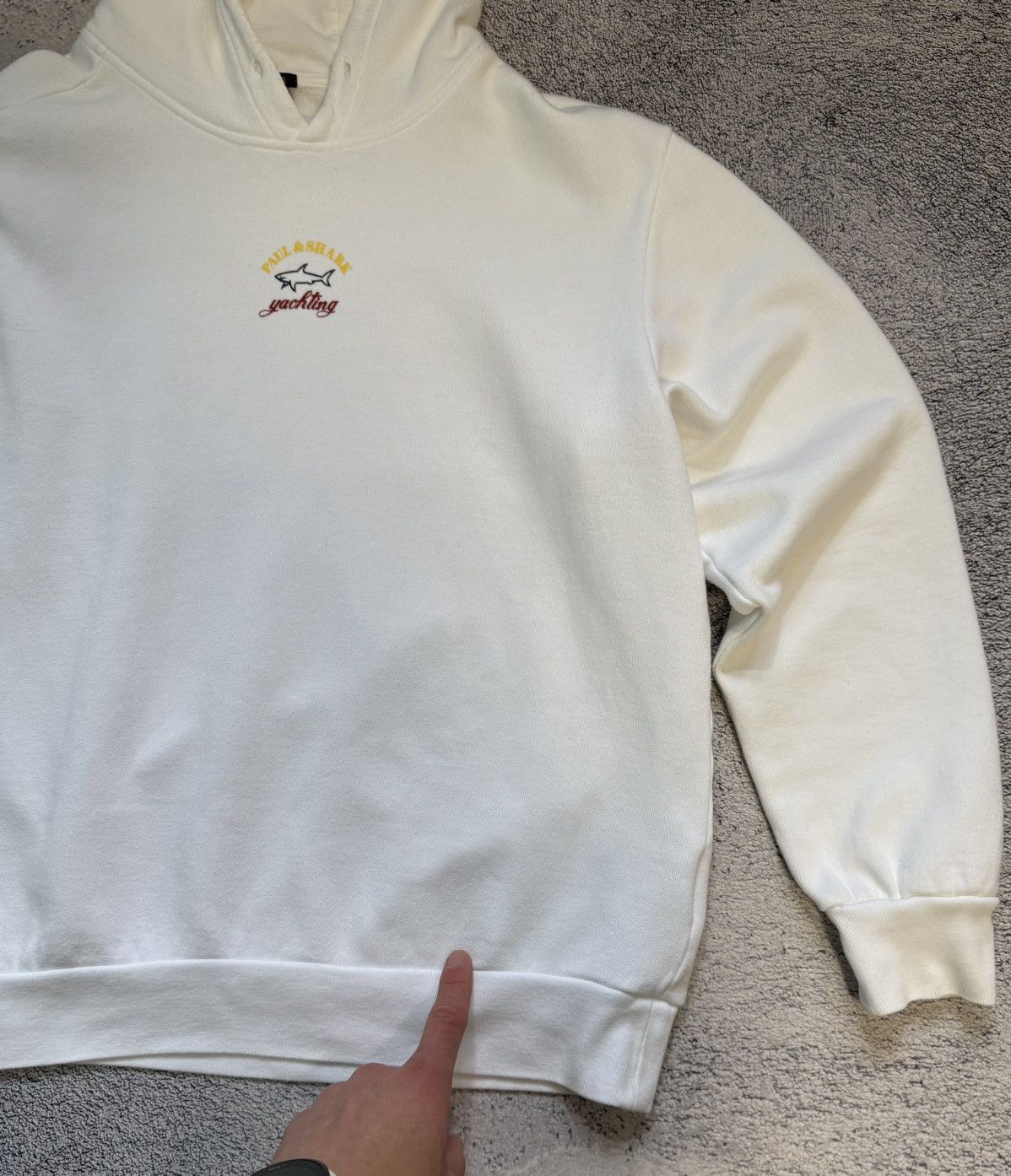 Paul & Shark Paul & Shark Winter Fleece Hoodie White Cotton Unisex Size M Size US M / EU 48-50 / 2 - 18 Thumbnail