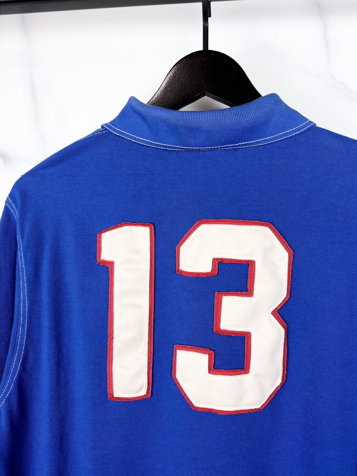 Junya Watanabe × Lacoste SS07 Junya Watanabe Lacoste Number Jersey Polo Tshirt Poem Size US L / EU 52-54 / 3 - 3 Thumbnail