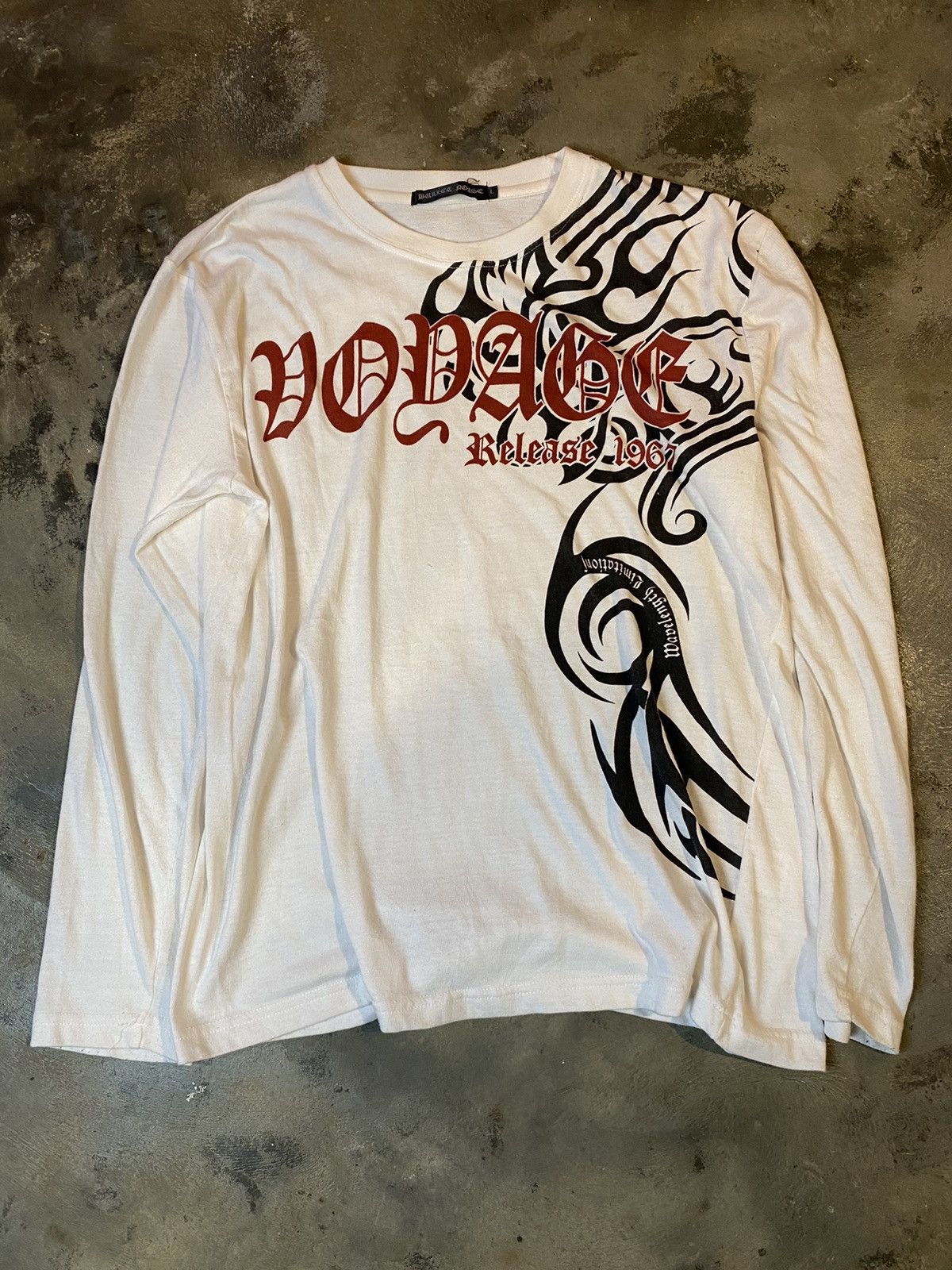 If Six Was Nine japanese tribal poem longsleeve bullet noise Size US M / EU 48-50 / 2 - 6 Thumbnail