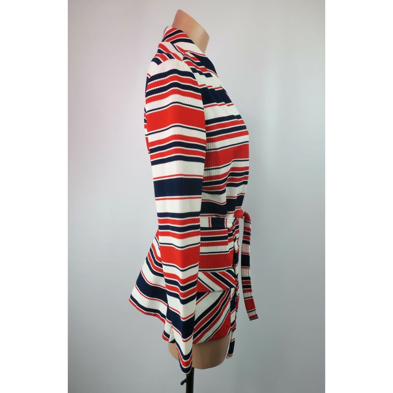 JCPenney Vtg 60s JCPenney Patriotic 4th of July Striped Red White Blue Jacket Fashions M Size M / US 6-8 / IT 42-44 - 5 Thumbnail