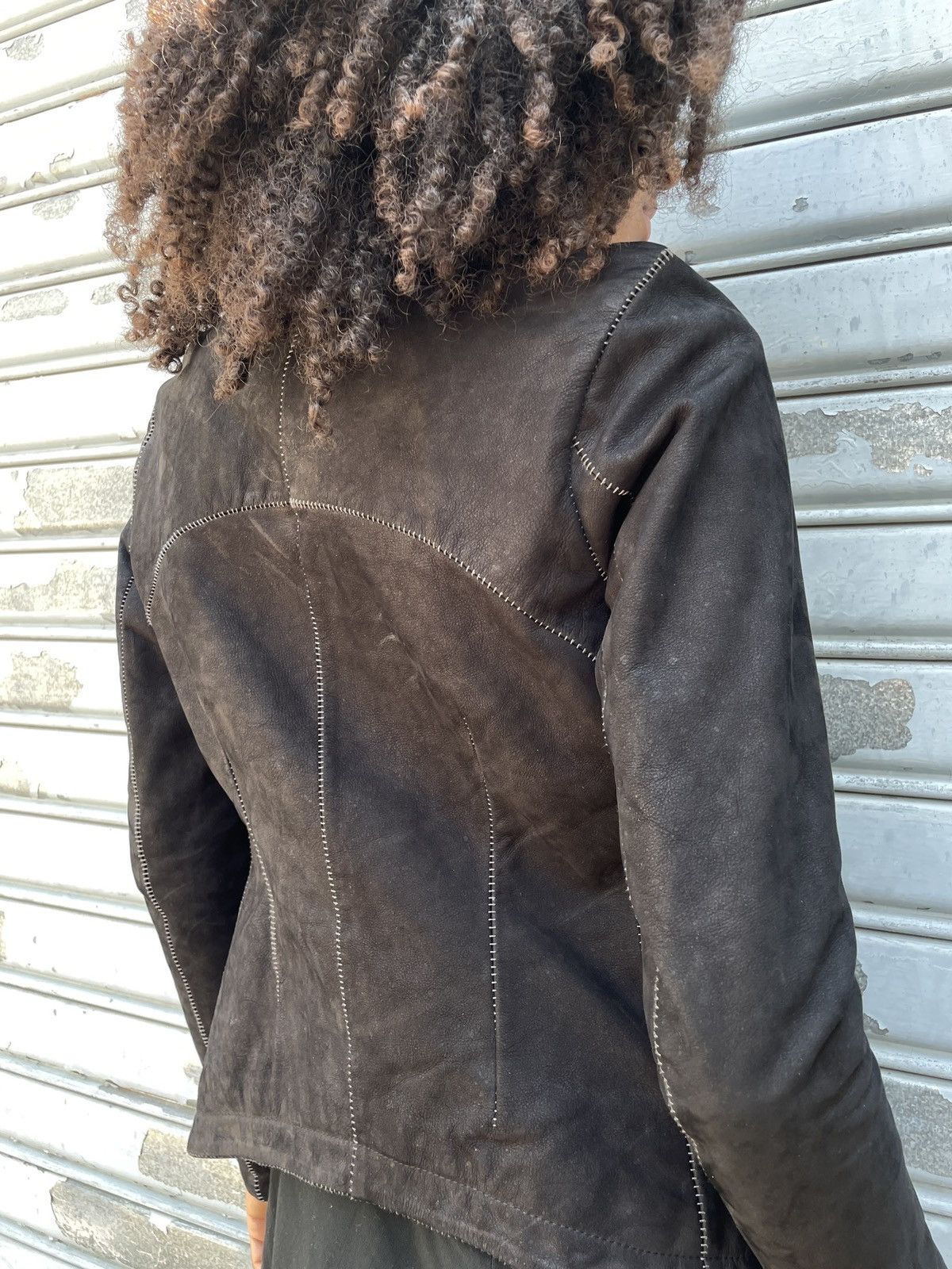 10sei0otto 10sei0otto Scar Stitch Cow Leather Avant-Garde Jacket Size XS / US 0-2 / IT 36-38 - 5 Thumbnail