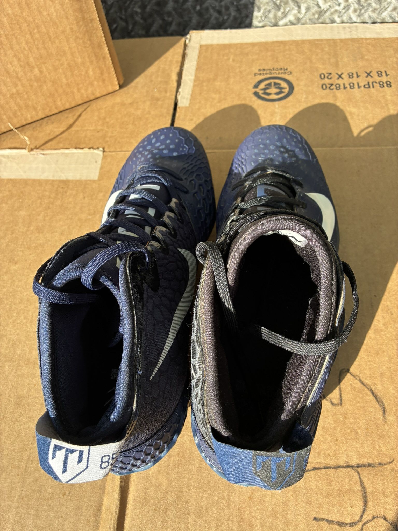 Nike Nike Force Zoom Trout 5 Metal Baseball Cleats Navy Size 12 Size US 12 / EU 45 - 4 Thumbnail