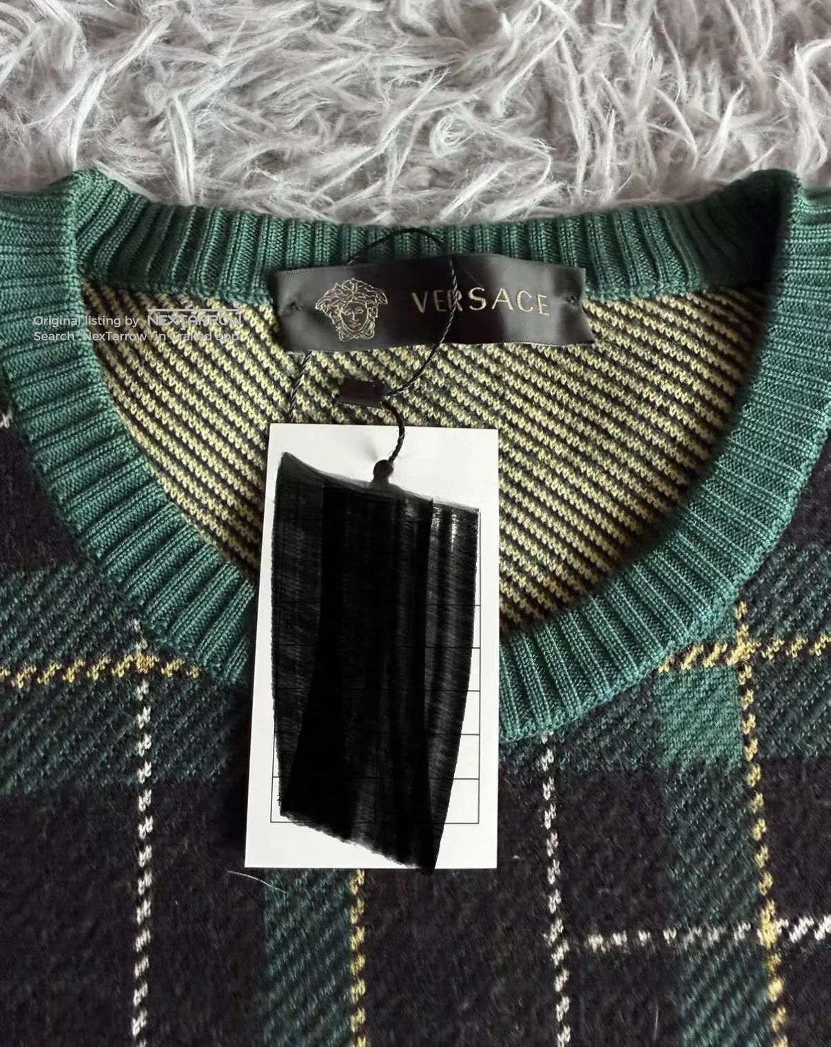 Versace Versace Mainline Medusa Check Sweater JJJJ13/2609 Size US L / EU 52-54 / 3 - 3 Thumbnail