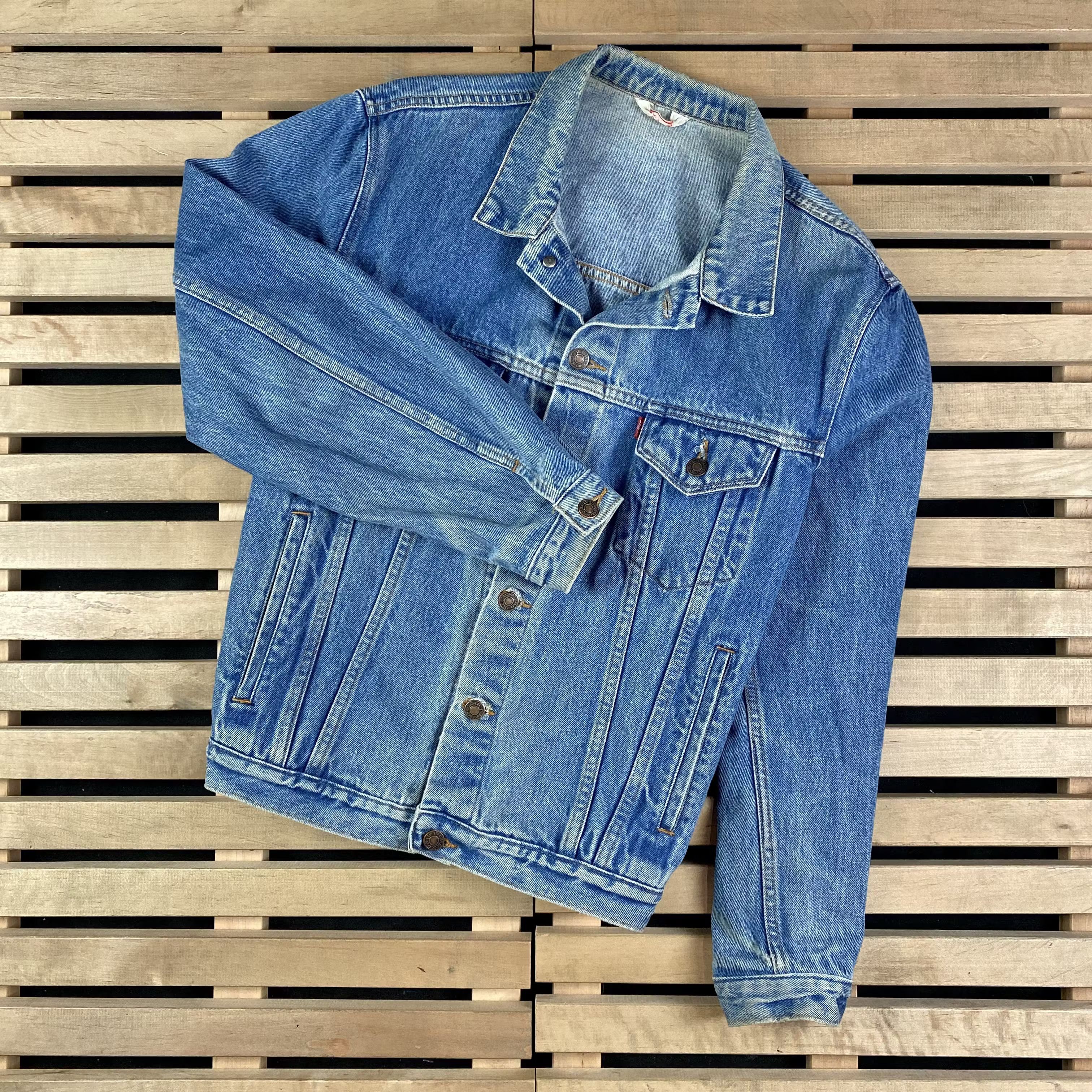 Levi's × Levi's Vintage Clothing × Vintage Men’s Denim Bomber Jacket Levi’s Vintage 90’s Size XL Size US XL / EU 56 / 4 - 1 Thumbnail