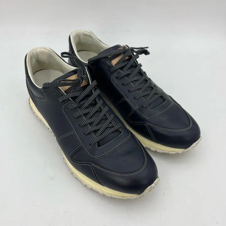 Louis Vuitton Louis Vuitton Blue Low-Top Leather Sneakers -2508 Size US 10.5 / EU 43-44 - 3 Thumbnail