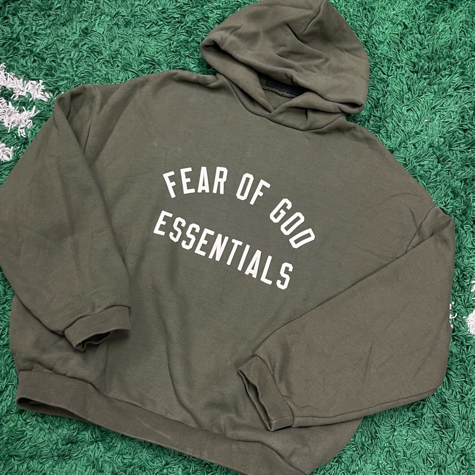 Fear of God FW24 Fear of God Essentials Fleece Hoodie Sweater Green Size US M / EU 48-50 / 2 - 2 Thumbnail