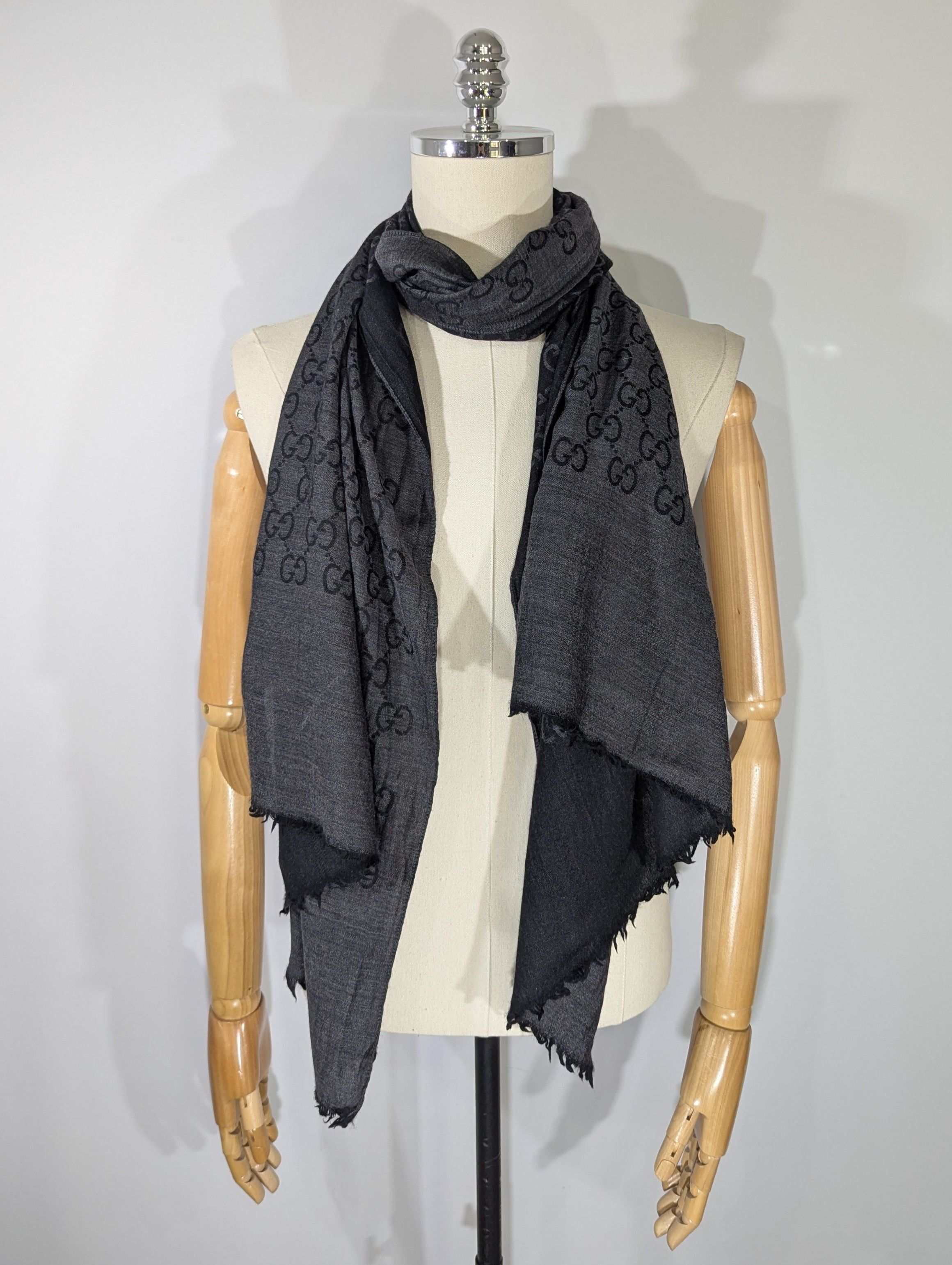 Gucci Gucci GG Monogram Scarf 200*70 Made In Italy 165903 3G646 Size ONE SIZE - 3 Thumbnail