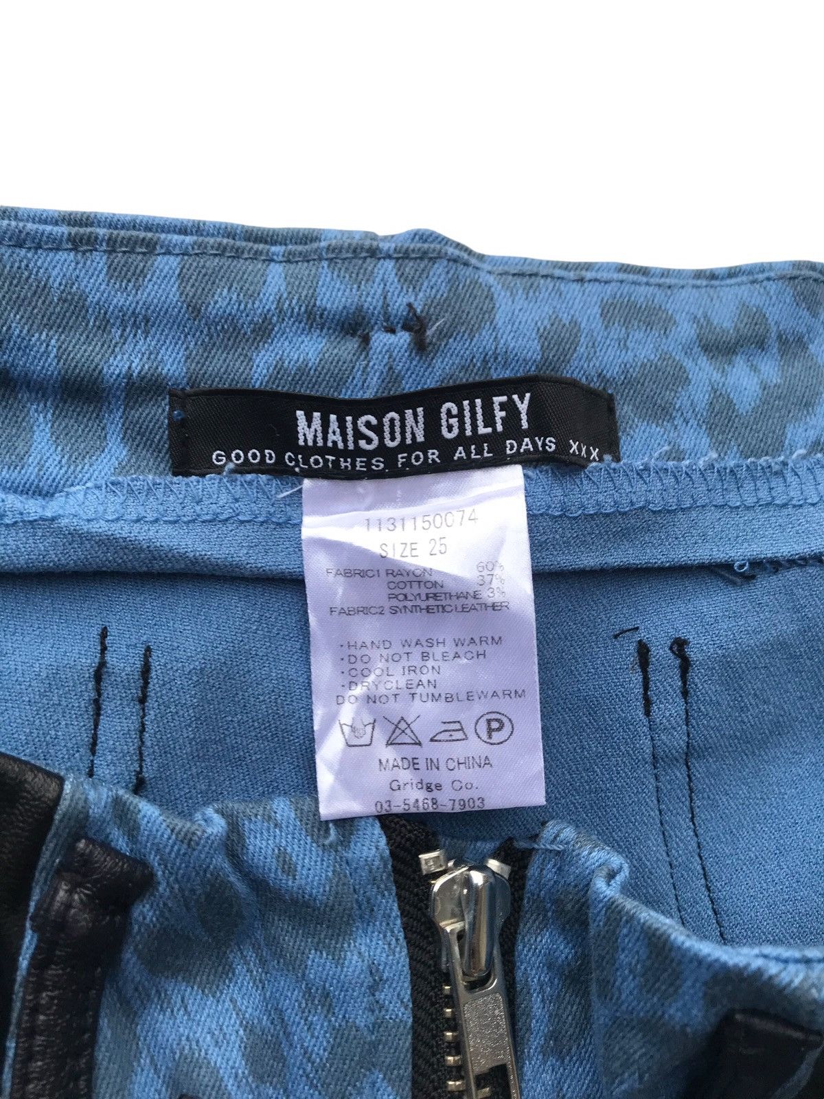 Japanese Brand Maison Gilfy Stretch Leopard Print Fashion Pants Size 27" / US 4 / IT 40 - 3 Thumbnail