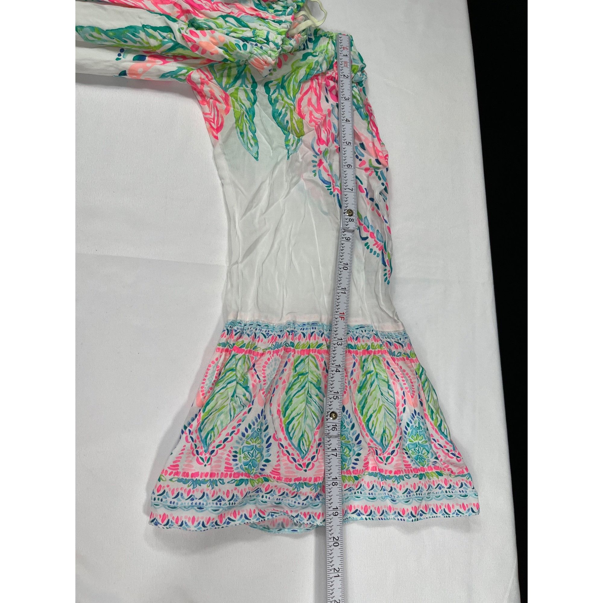 Lilly Pulitzer Lilly Pulitzer SKU 7935 Multicolor Off Shoulder Floral Dress Size L / US 10 / IT 46 - 6 Thumbnail