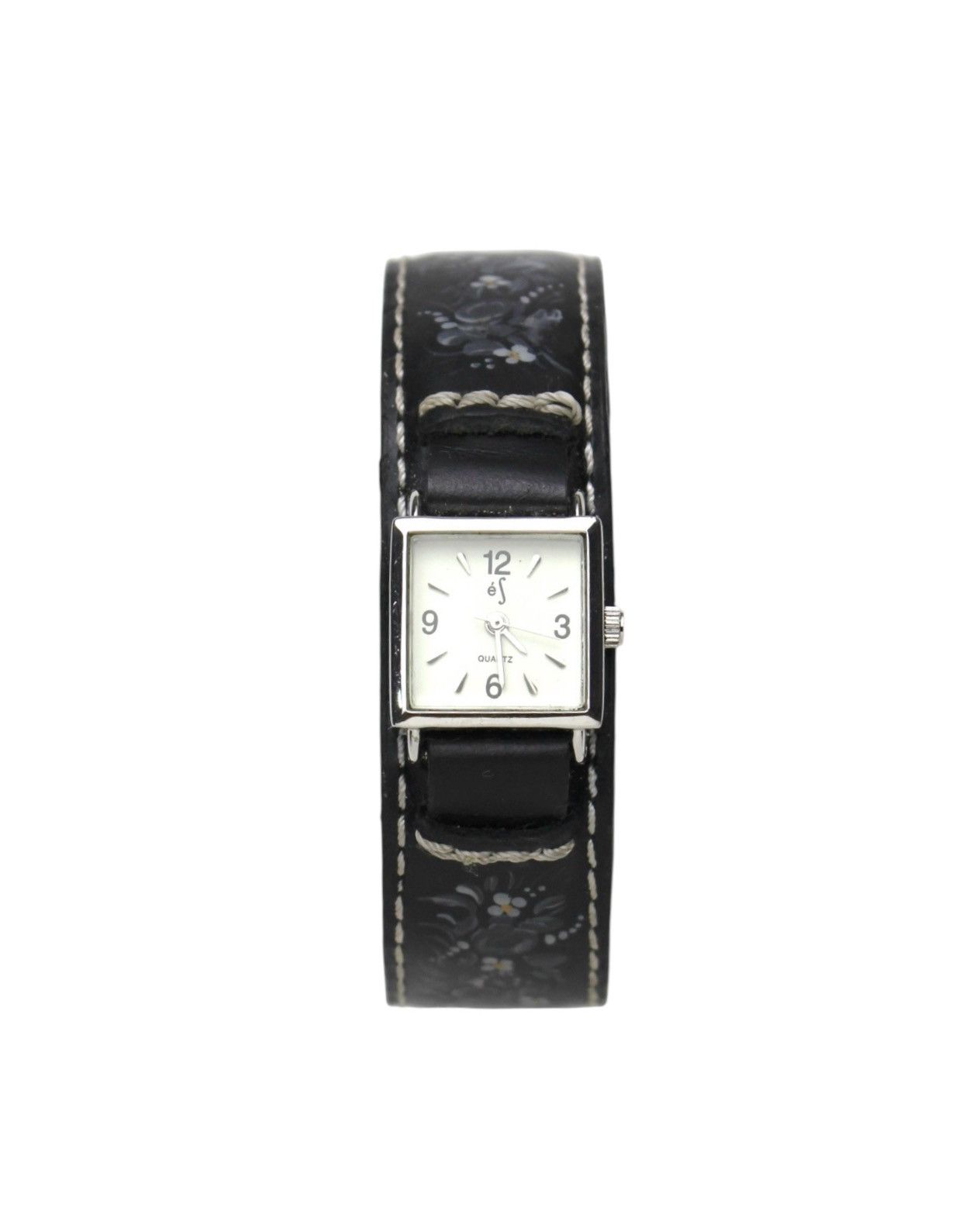 Vintage 2000S ÉS JAPAN HAND-PAINTED FLORAL LEATHER BANGLE WATCH Size ONE SIZE - 3 Thumbnail