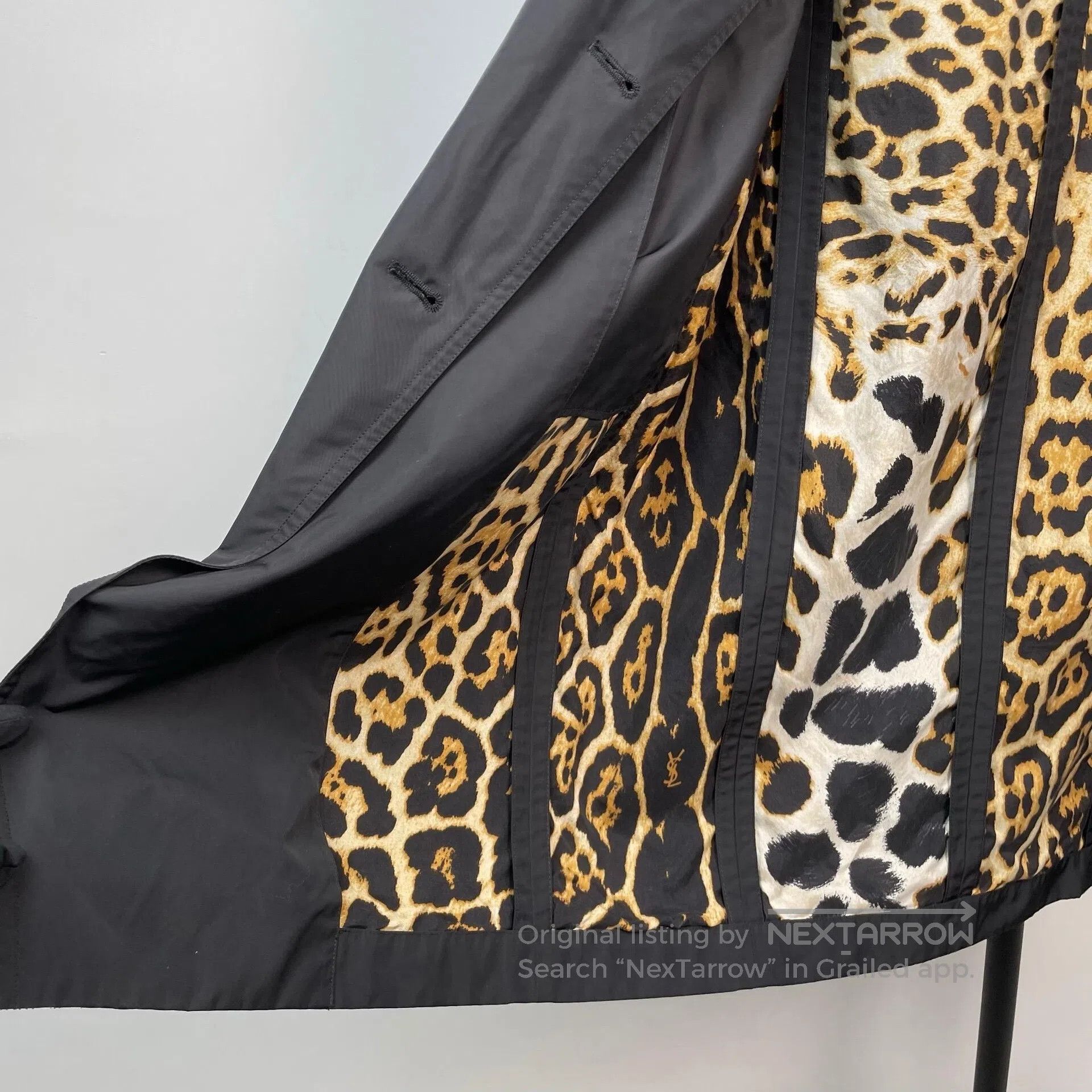 Saint Laurent Paris Saint Laurent Paris Black Leopard Print Lined Double Breas Size US M / EU 48-50 / 2 - 4 Thumbnail