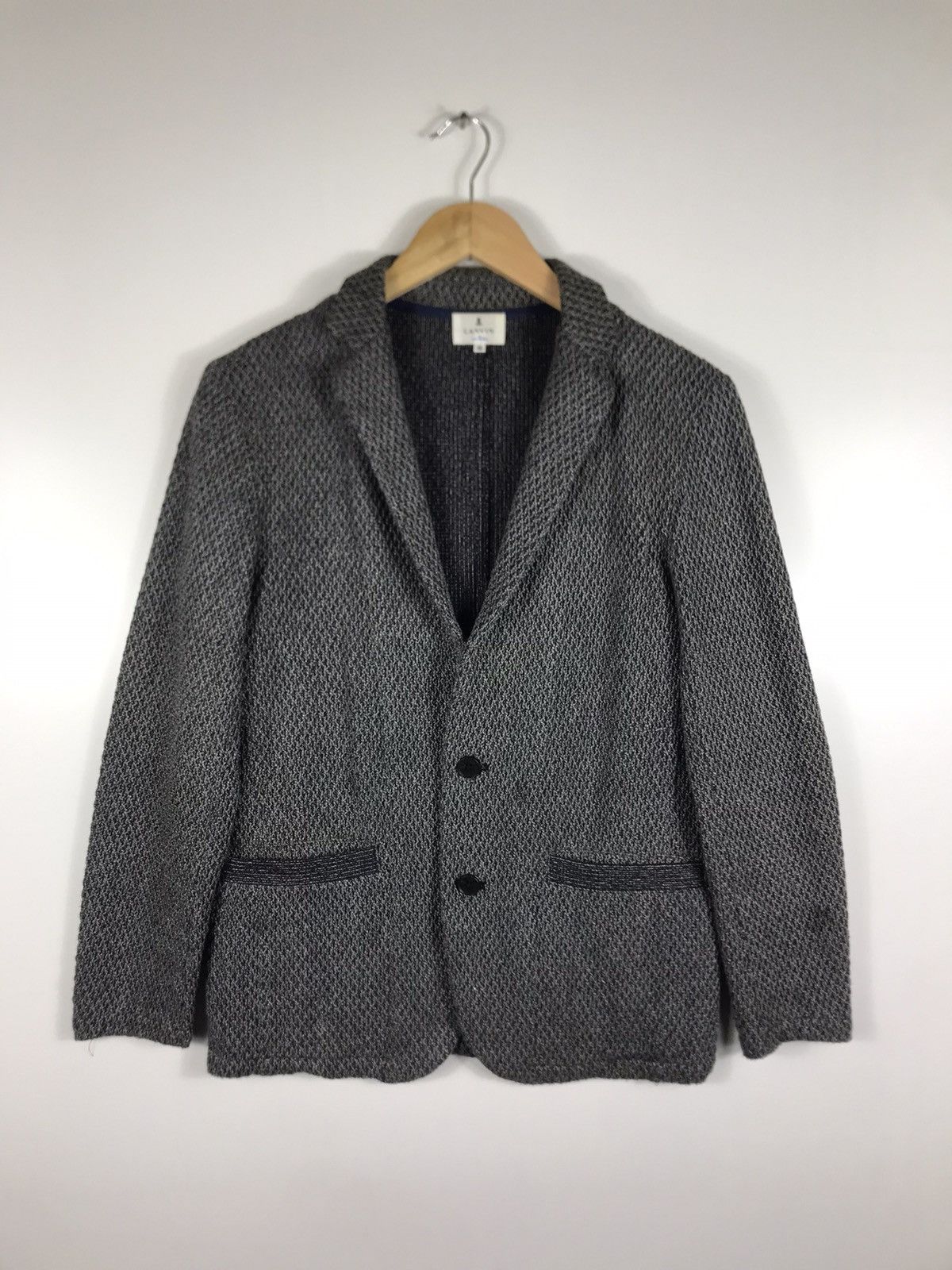 Lanvin 💥Lanvin En Bleu Tweed Single Breast Coat Size US M / EU 48-50 / 2 - 1 Thumbnail
