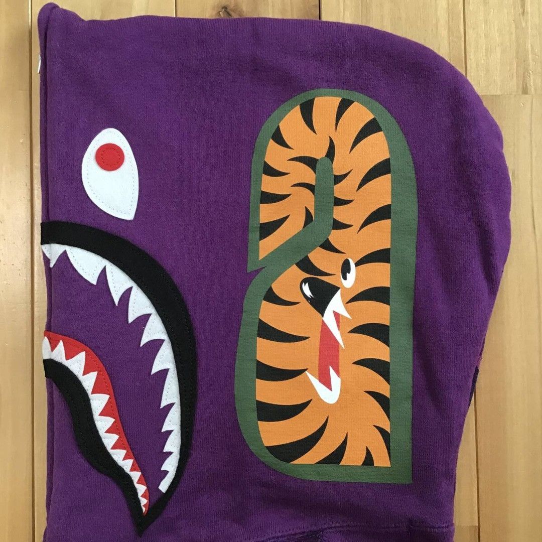 Bape BAPE Jacquard camo shark full zip hoodie purple camo APE Size US M / EU 48-50 / 2 - 5 Thumbnail