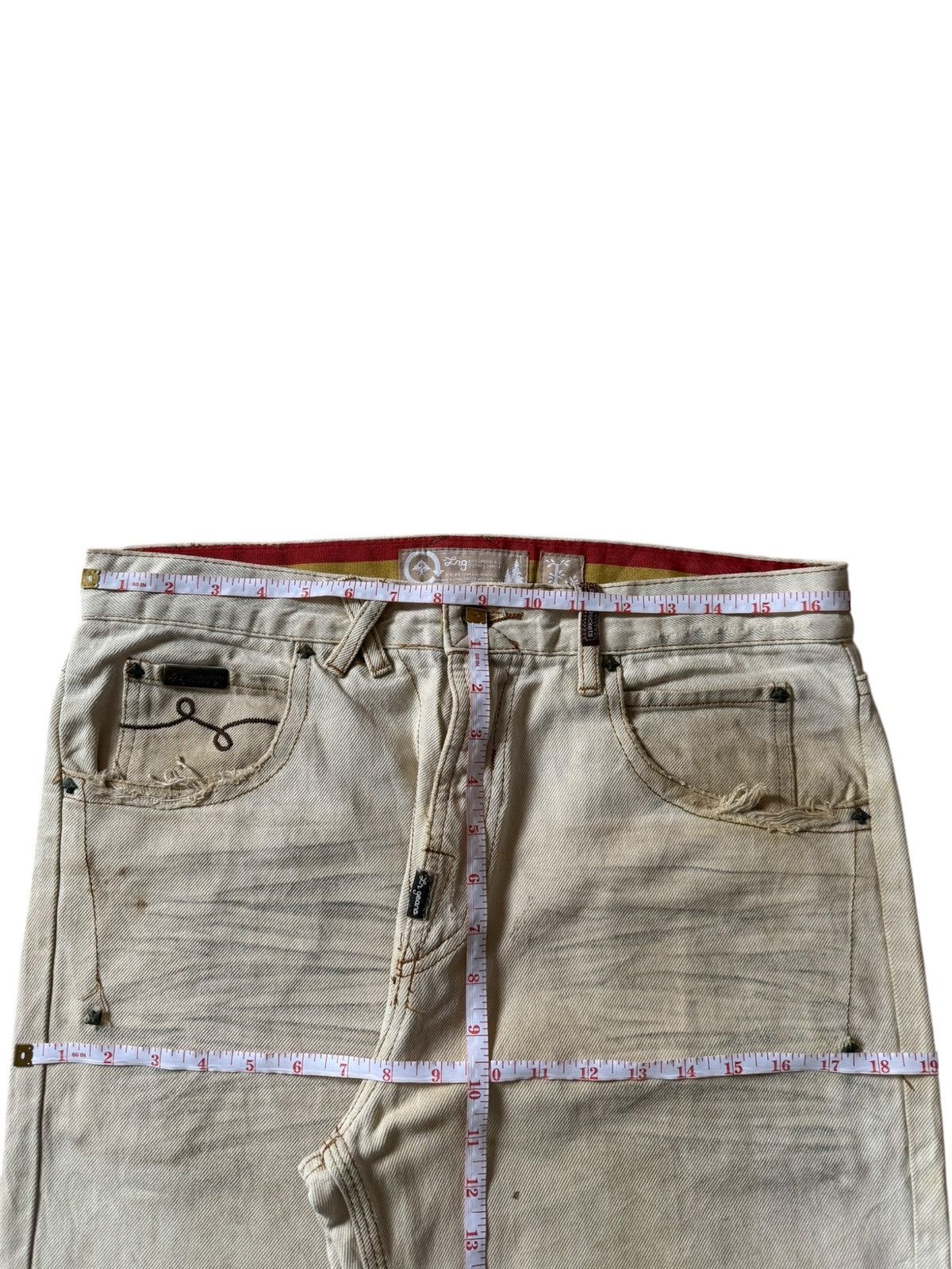 LRG Vintage LRG Rusty Wash Distressed Baggy Jeans Size US 33 - 6 Thumbnail