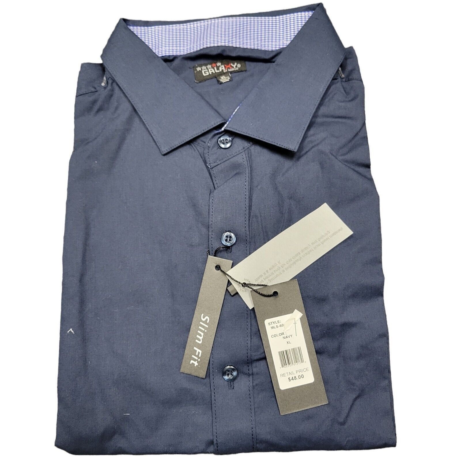 Other Men's Galaxy By Harvic Long Sleeve Slim Fit Plaid Shirt. Siz Size US XL / EU 56 / 4 - 1 Thumbnail