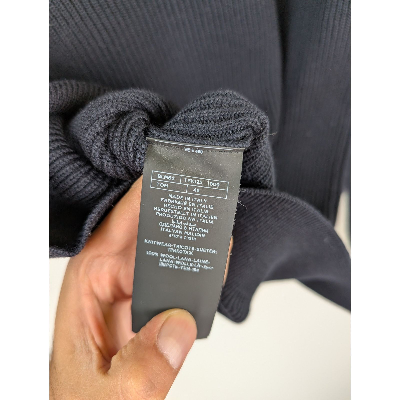 Tom Ford o1rshd1 CC20 Knitwear Sweatshirt in Blue Size US M / EU 48-50 / 2 - 11 Thumbnail