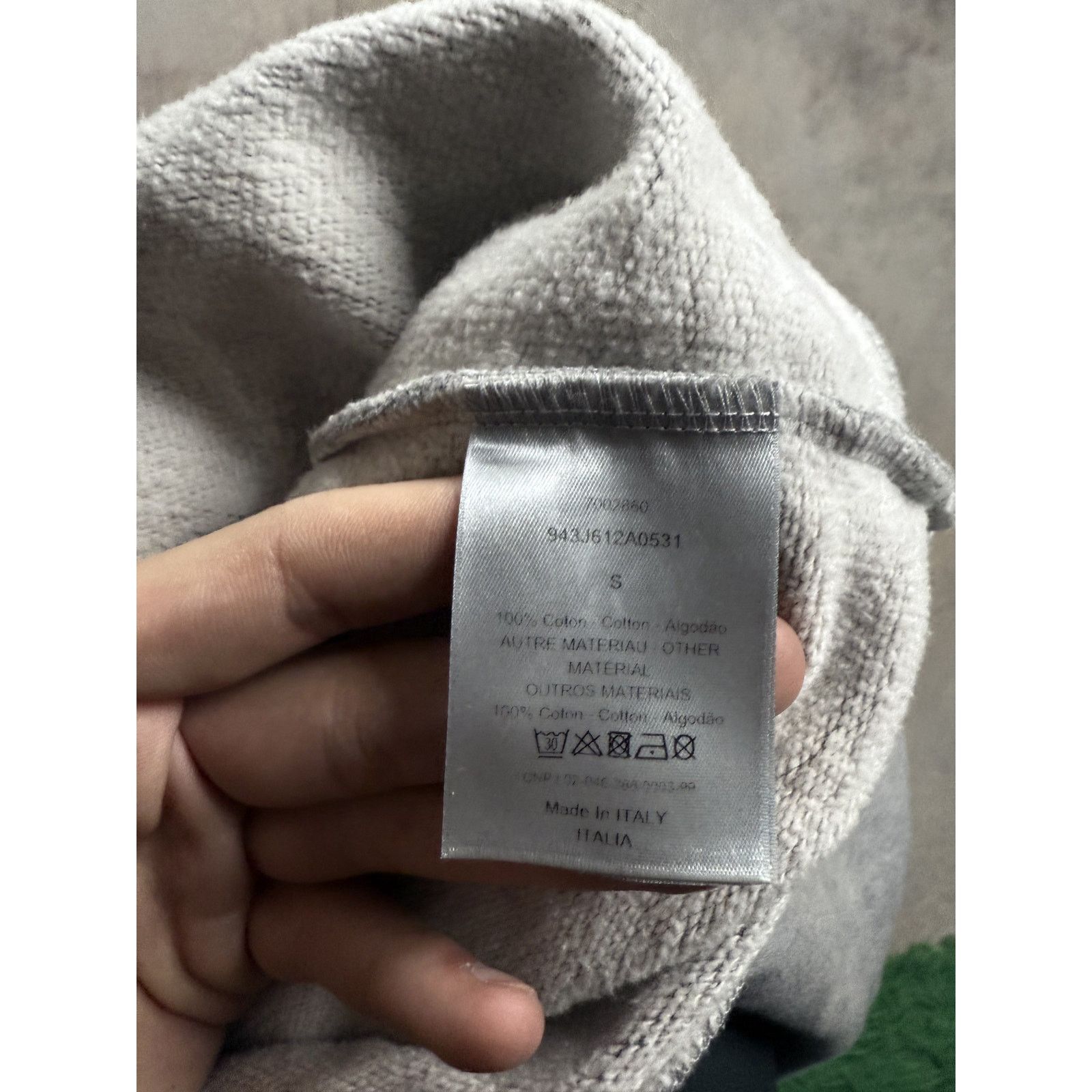 Dior Dior CD Logo Crewneck Grey Used Small Size US S / EU 44-46 / 1 - 2 Thumbnail
