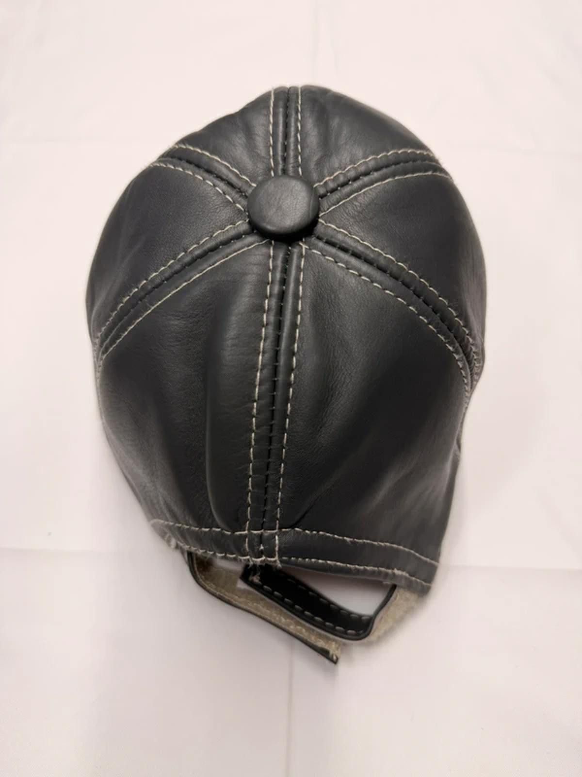 Other NEW Black Leather Baseball Cap - Premium Hat #016 Size ONE SIZE - 4 Thumbnail