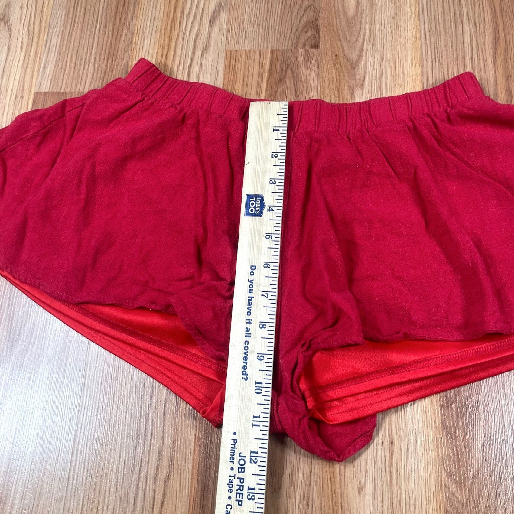 Vintage VINTAGE Altar’d State Shorts Womens S Small Red Linen Blend Flat Front Casual Summer Womens Size 28" / US 6 / IT 42 - 5 Thumbnail