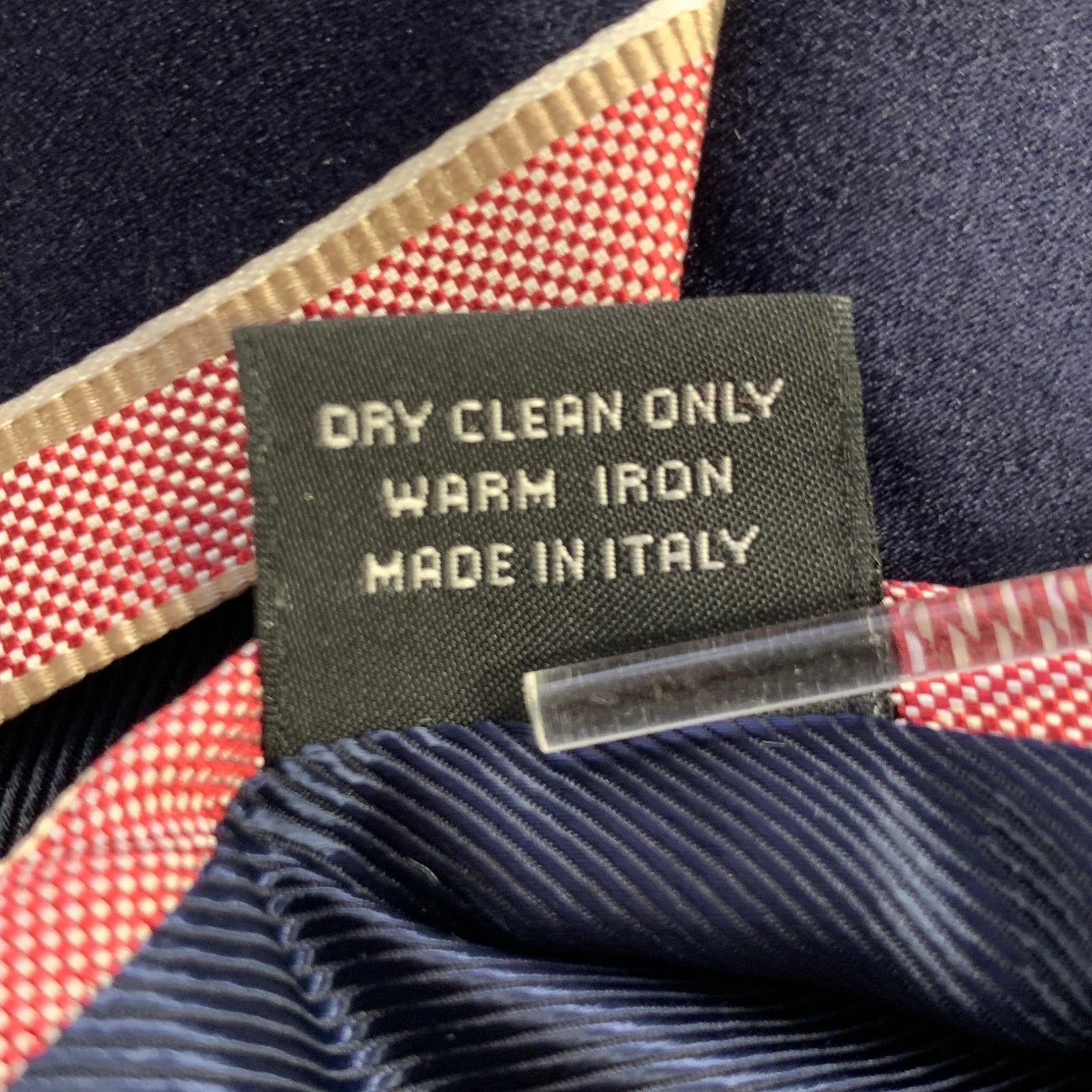 Ermenegildo Zegna ERMENEGILDO ZEGNA Navy Red Diagonal Stripe Silk Tie Size ONE SIZE - 4 Thumbnail