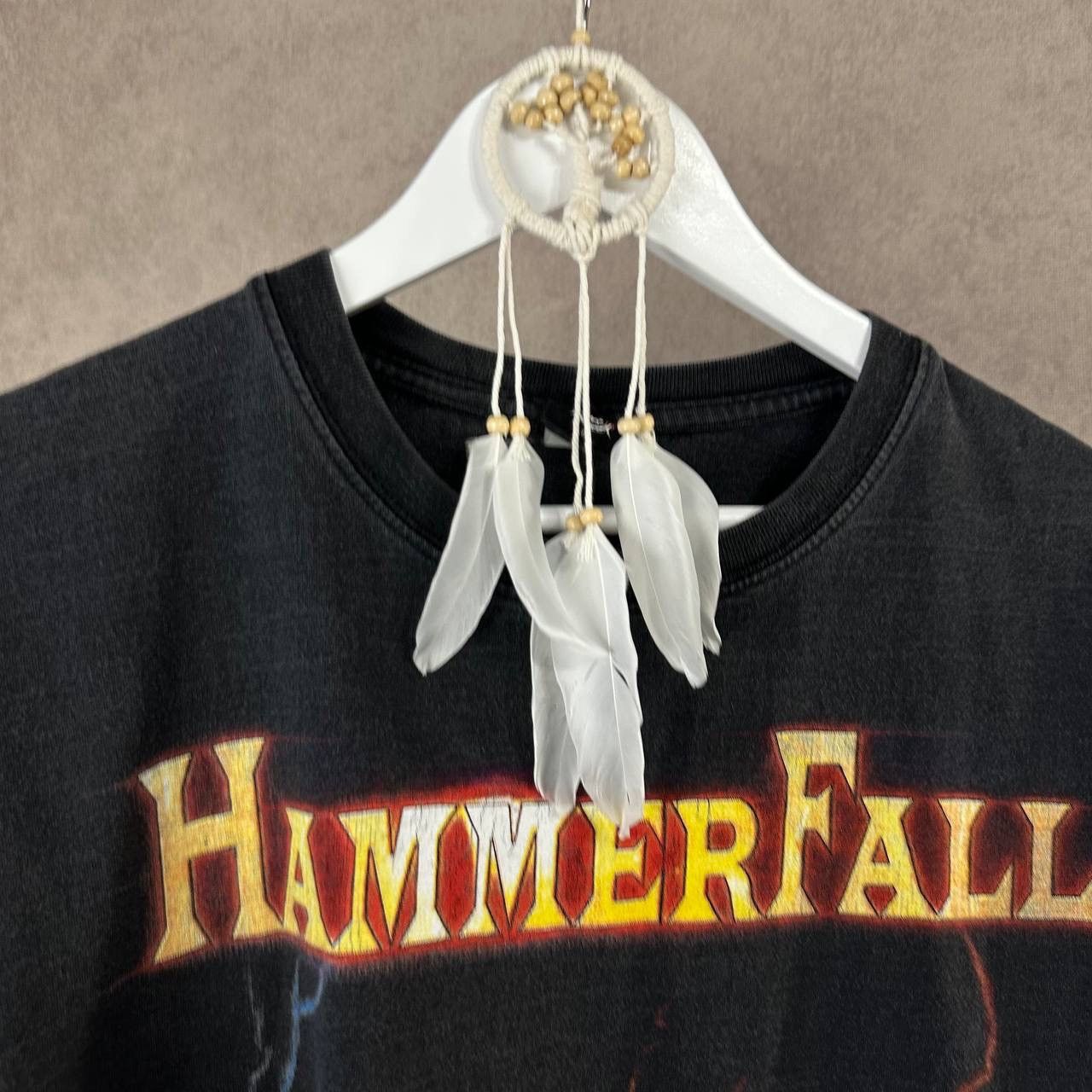 Band Tees × Vintage Vintage Hammer Fall T-shirts Big Logo Band Rock 00s Y2K Size US M / EU 48-50 / 2 - 5 Thumbnail