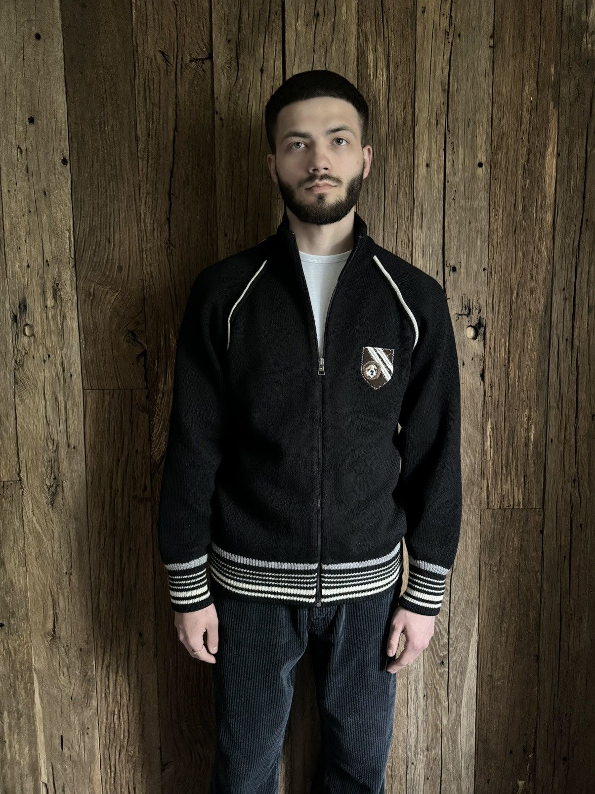 Neil Barrett Wool Knit Zip Sweater