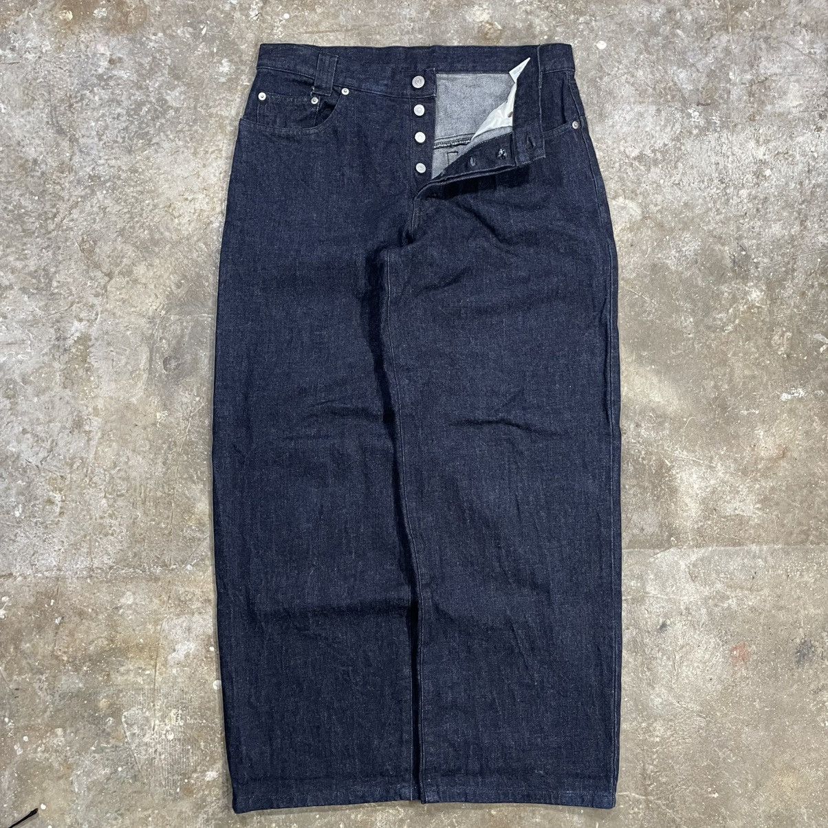 Japanese Brand Japanese Denim Baggy Button Fly Size US 31 - 5 Thumbnail