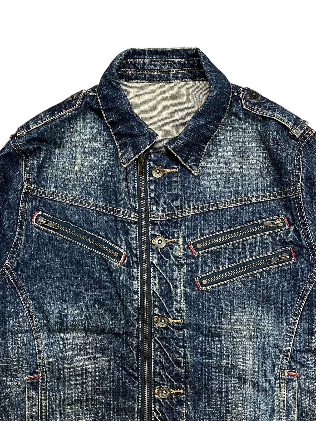 If Six Was Nine 2000s Semantic Design - Cyber Rider Denim Jacket Size US M / EU 48-50 / 2 - 10 Thumbnail