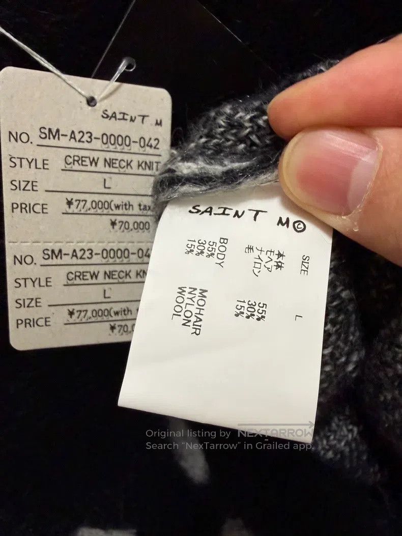 Saint Michael Saint Michael Mohair logo sweater Size US L / EU 52-54 / 3 - 8 Thumbnail