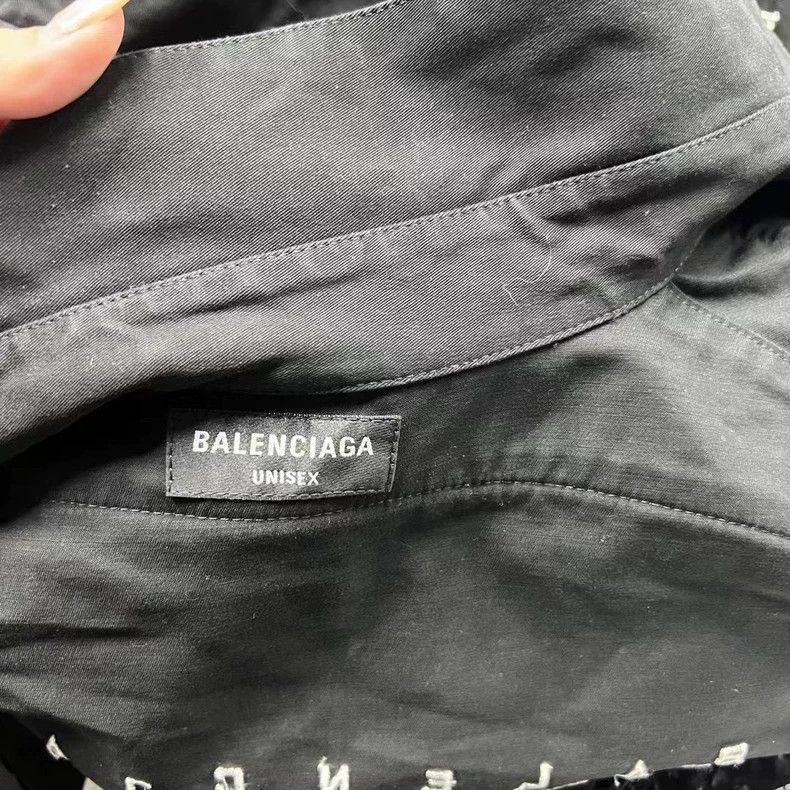 Balenciaga Balenciaga latest black art print embroidered logo short sl Size US XS / EU 42 / 0 - 5 Thumbnail