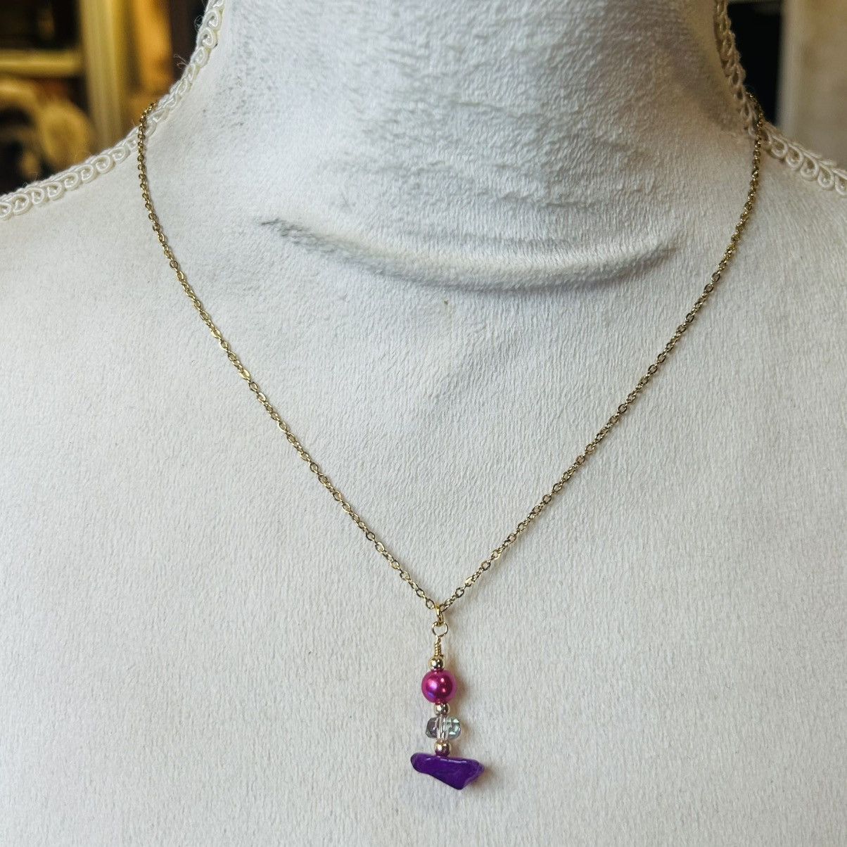 Handmade Handcrafted Czech glass pearl aurora borealis crystal set Size ONE SIZE - 5 Thumbnail