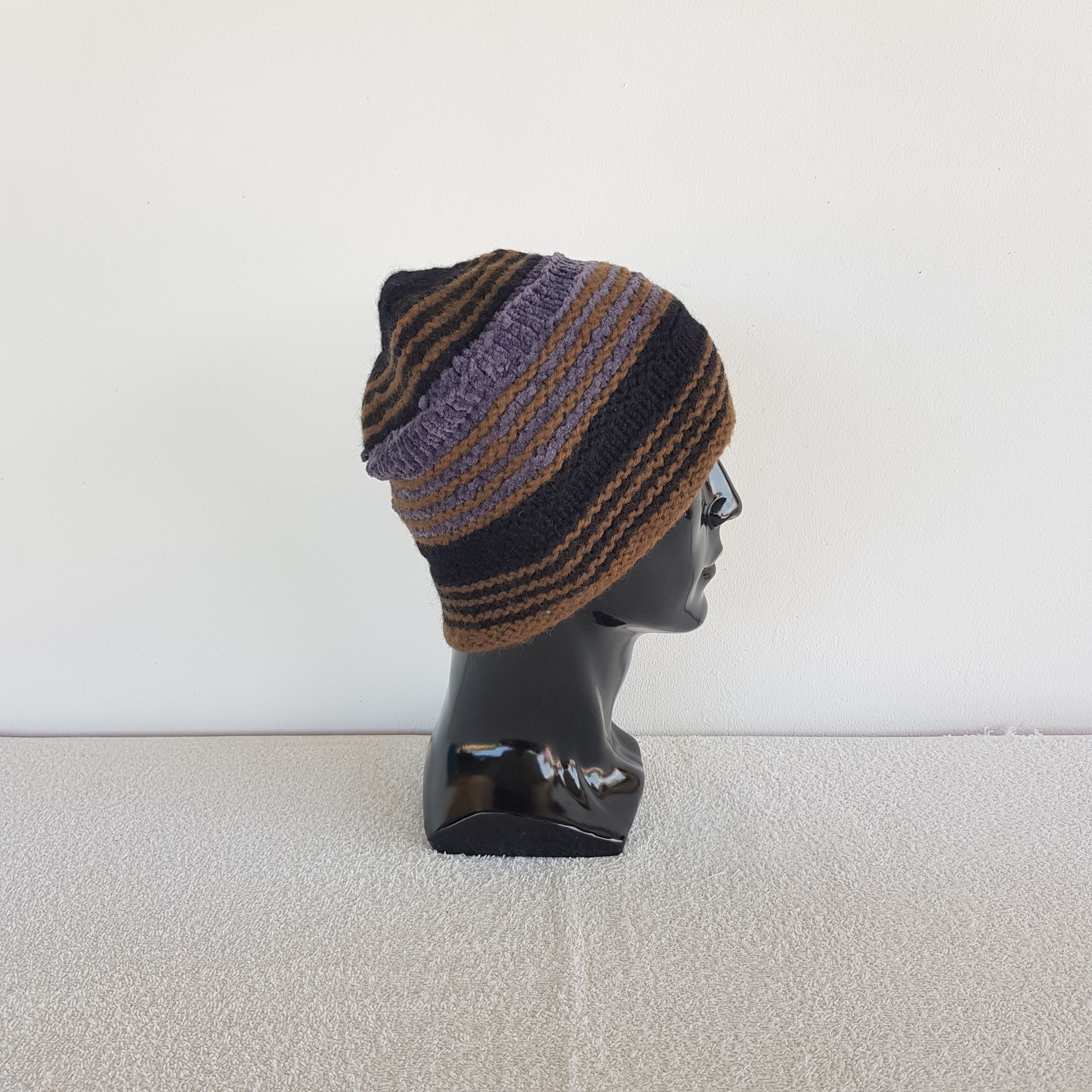 Japanese Brand Vintage Japanese Beanie Ribbed Fair Isle Knit Snow Caps Hats Size ONE SIZE - 3 Thumbnail