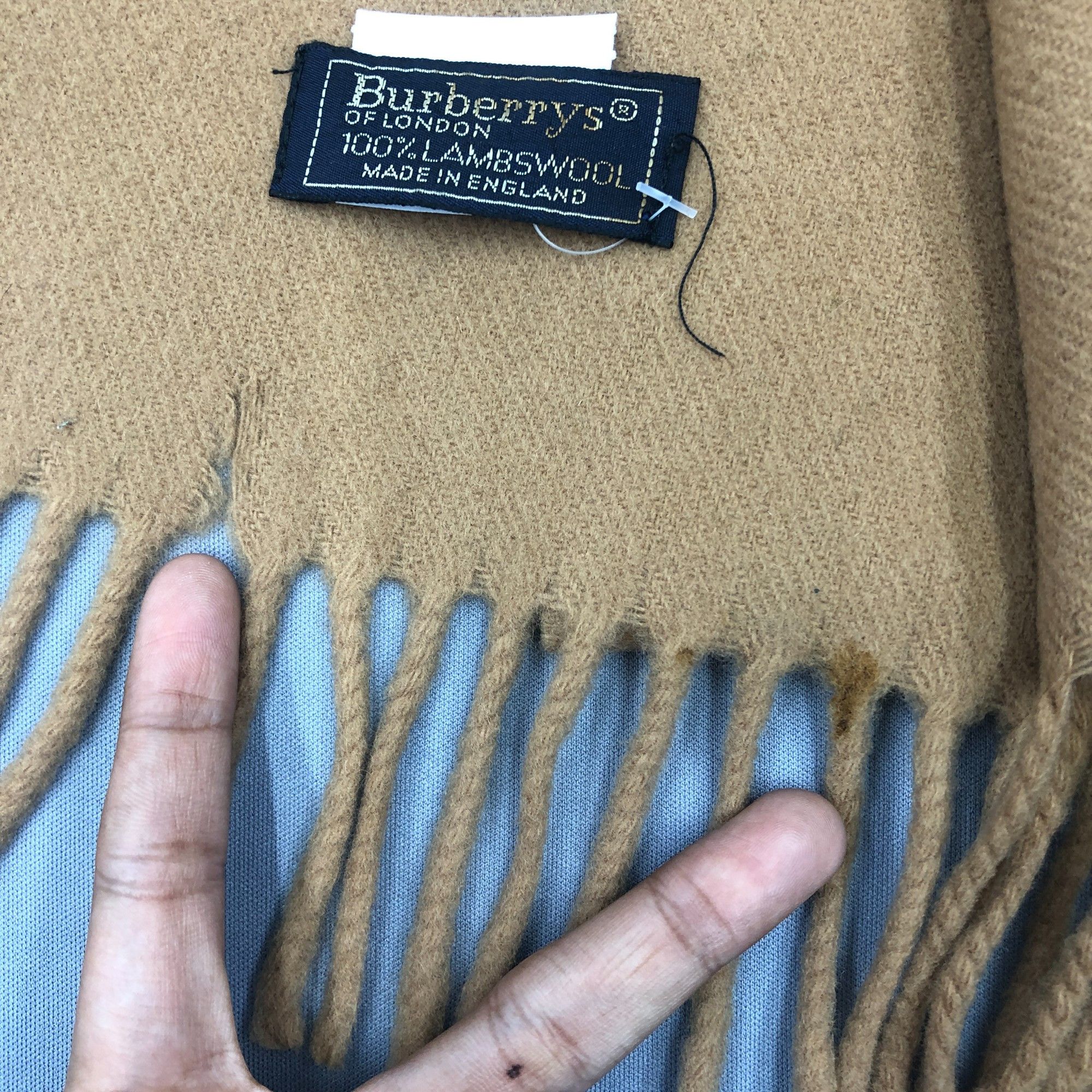 Burberry Vintage Burberrys Scarf Muffler Wool Winter Fringe Scarves Size ONE SIZE - 7 Thumbnail