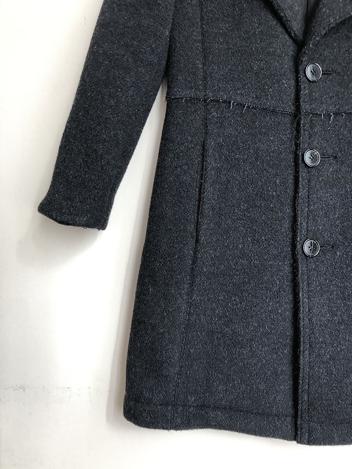 CABANE de ZUCCa × Issey Miyake × Zucca Zucca Vintage Distressed Raw Hem Coat Size S / US 4 / IT 40 - 10 Thumbnail