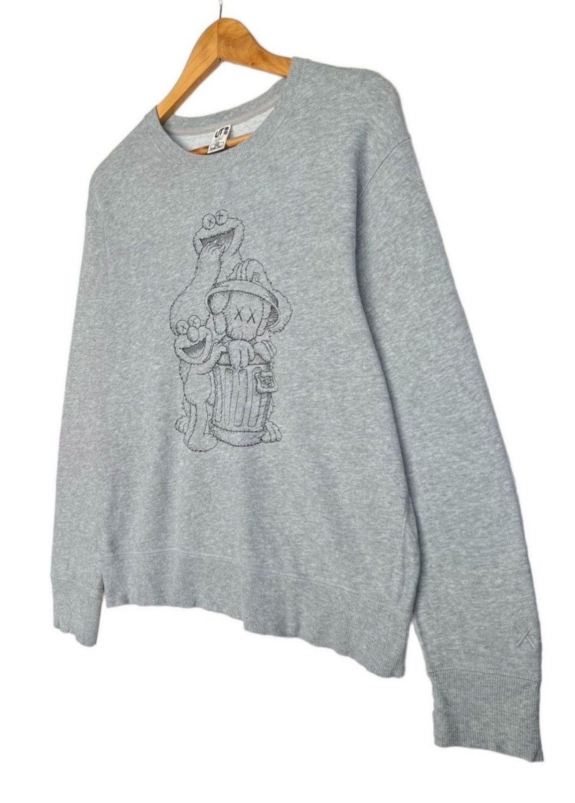 Kaws × Uniqlo Pick 💥💥 Uniqlo Kaws Sesame Street Grey Sweatshirt Size US S / EU 44-46 / 1 - 4 Thumbnail