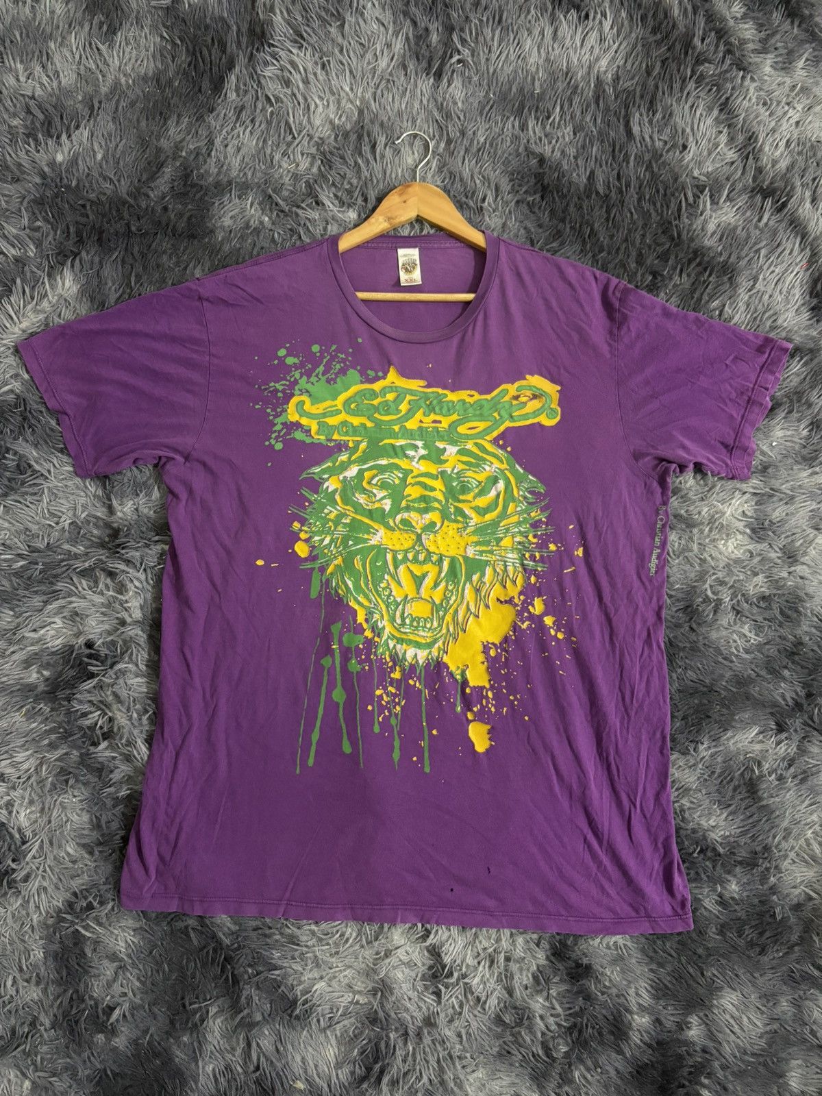 Ed Hardy 🔥HOT🔥VINTAGE ED HARDY BU CHRISTIAN AUDIGER BIG PRINT TEE Size US XXL / EU 58 / 5 - 1 Thumbnail
