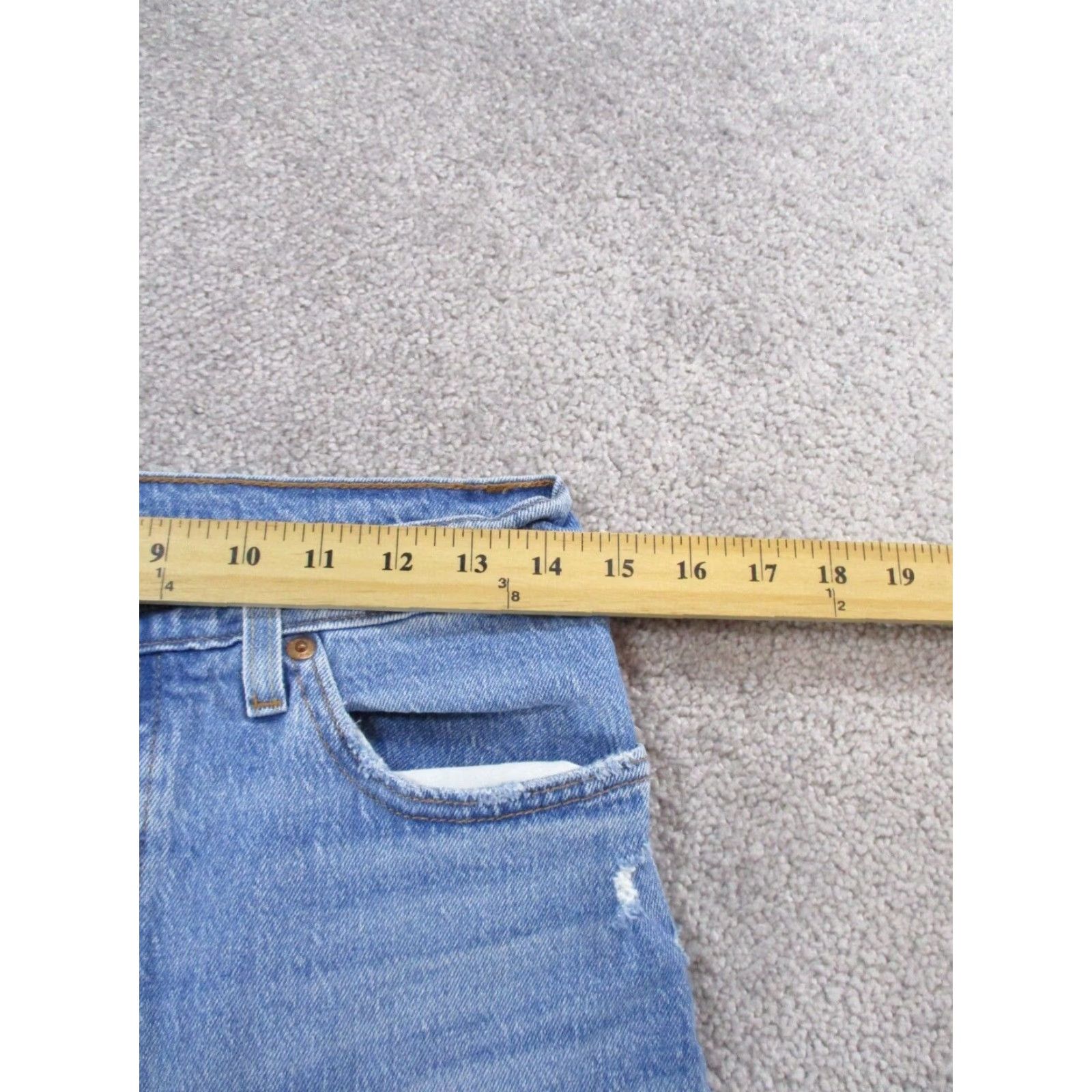 Levi's Womens 501 Levis Jeans Light Wash Ripped Extra Large XL Size 28" / US 6 / IT 42 - 7 Thumbnail