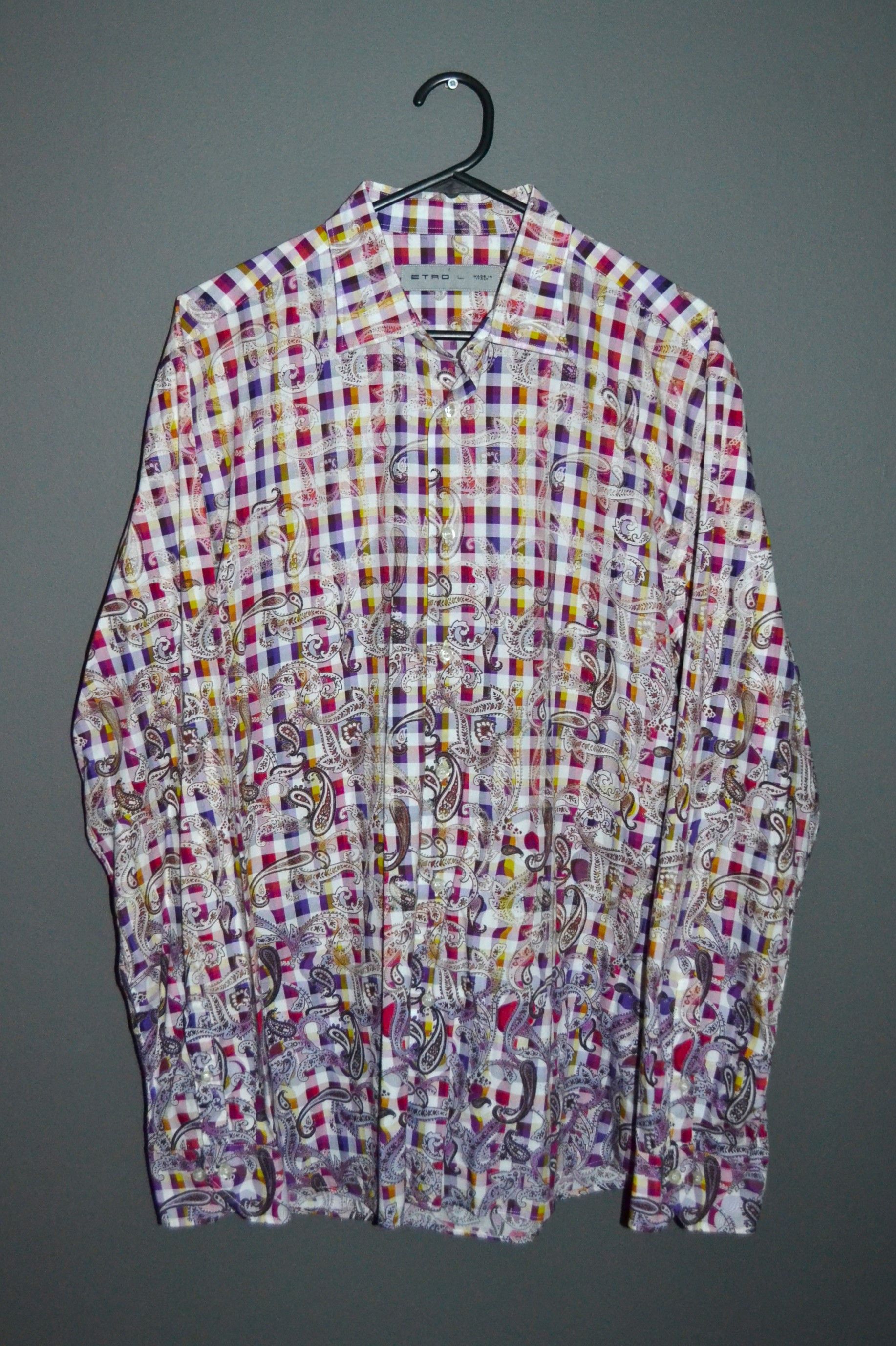Etro Etro Gradient Psychedelic Paisley Shirt Cotton L Size US L / EU 52-54 / 3 - 2 Thumbnail
