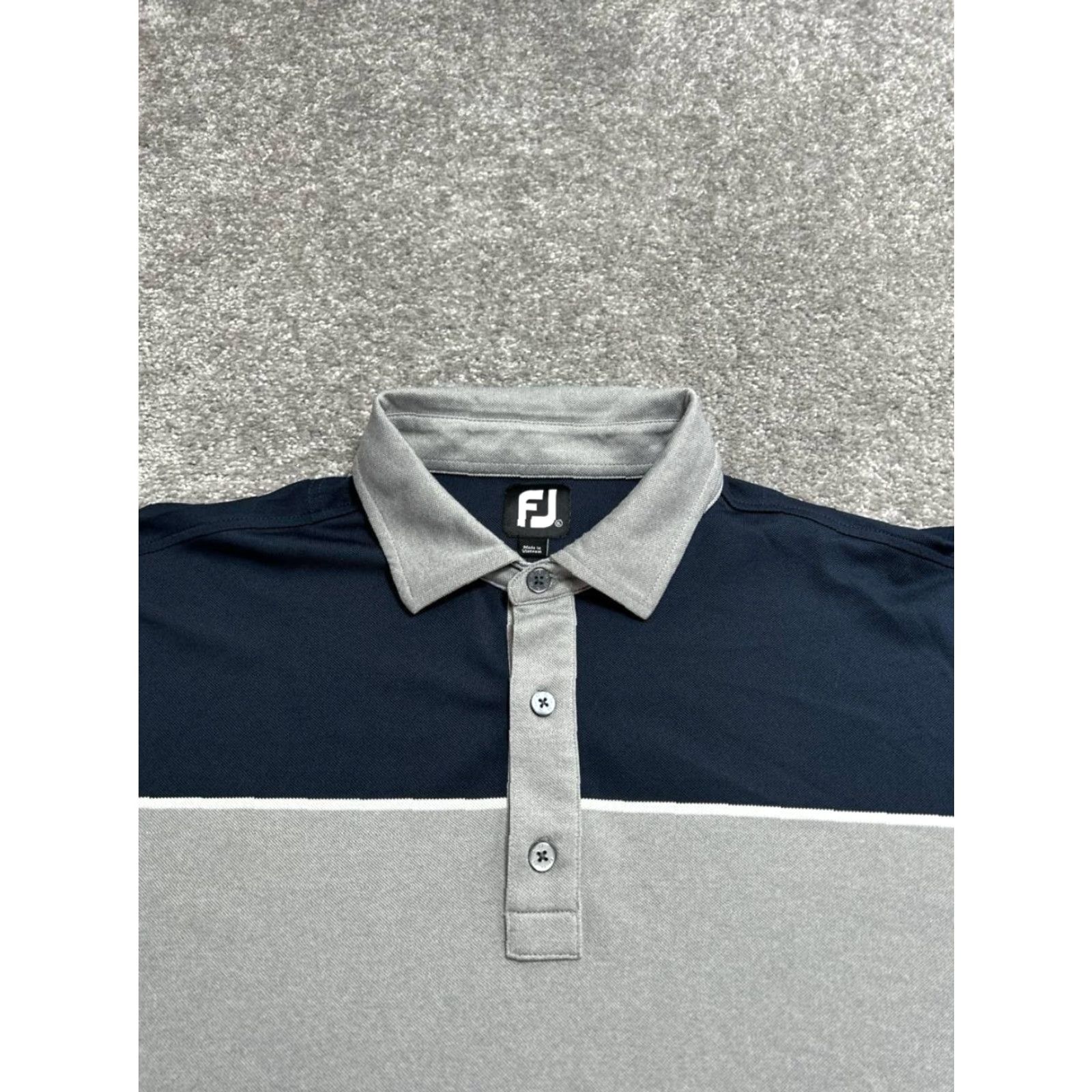 Footjoy FootJoy Polo Shirt Mens XL Gray Stretch Logo Golf Tennis Resort Shirt Size US XL / EU 56 / 4 - 3 Thumbnail
