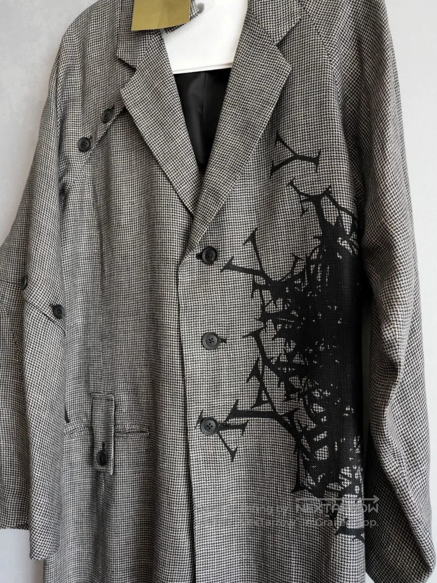 Yohji Yamamoto Yohji Yamamoto Houndstooth Pattern Coat. Size US L / EU 52-54 / 3 - 6 Thumbnail