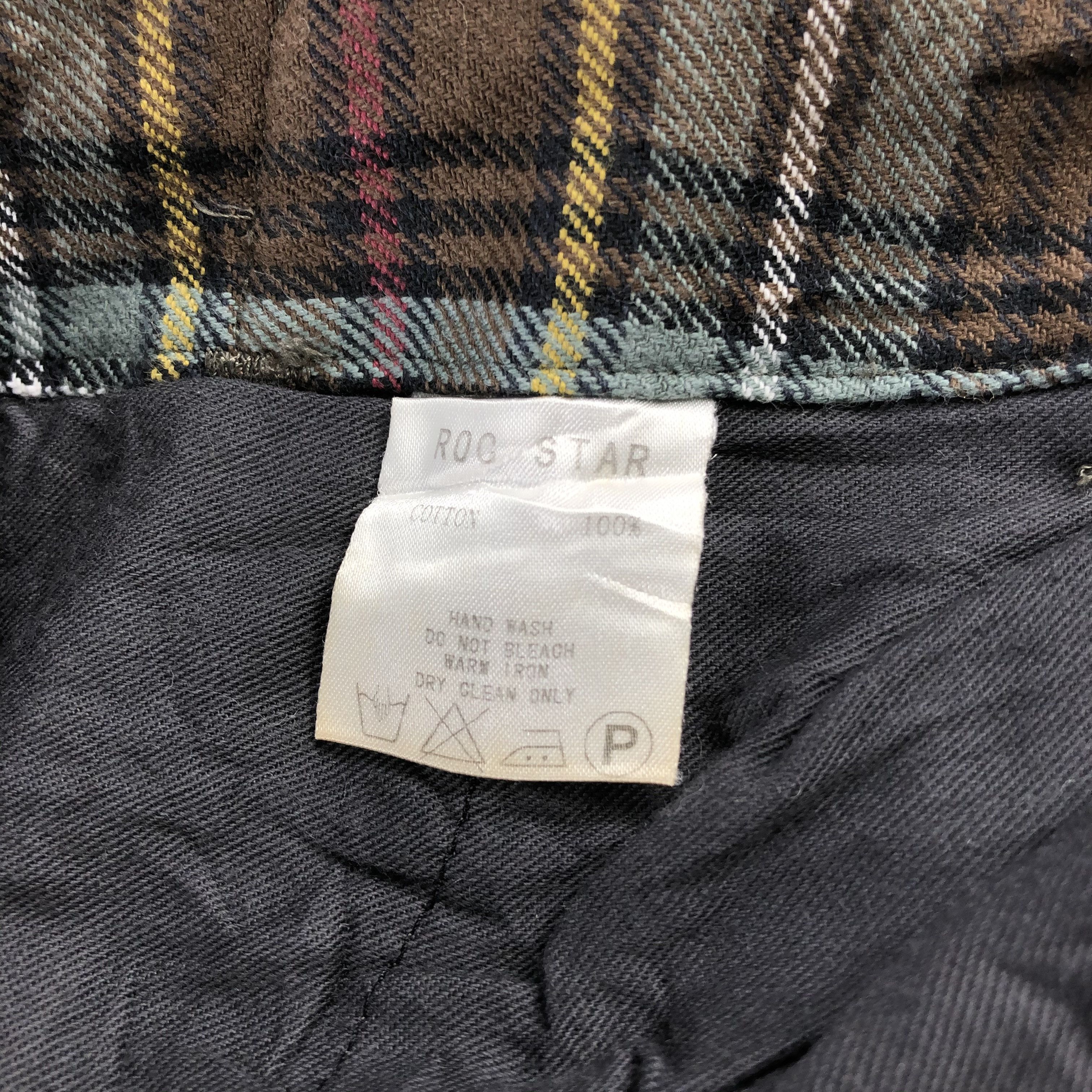 Japanese Brand Roc Star x Mad Hectic Cargo Pants Checked Trousers Size US 34 / EU 50 - 12 Thumbnail