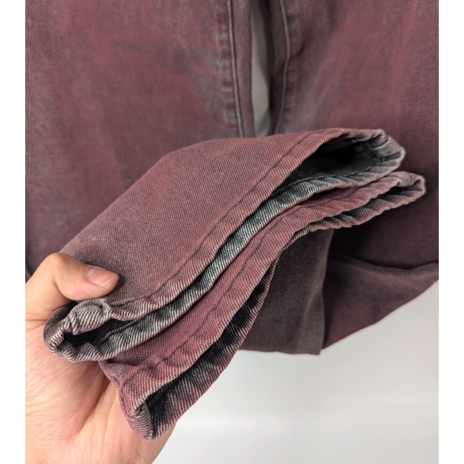Vintage PTCL Jeans Red Brand PTCL Coated Denim 29 Skater Streetwear Y2K Overdye Regular Women Jeans Size 29" - 4 Thumbnail